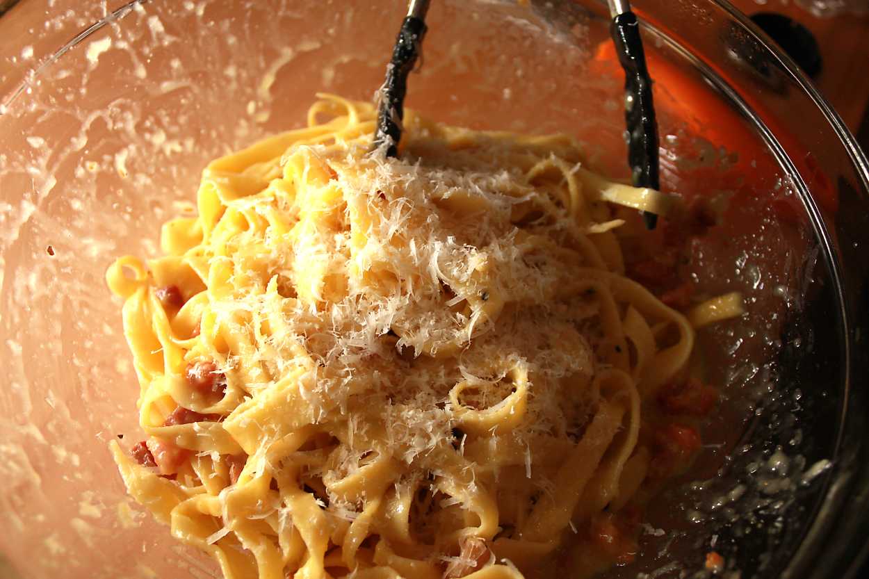 Fresh Pasta Carbonara Recipe | wayward