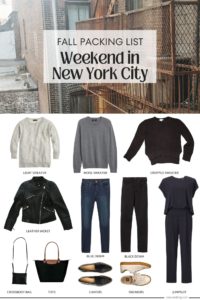 new york travel packing list