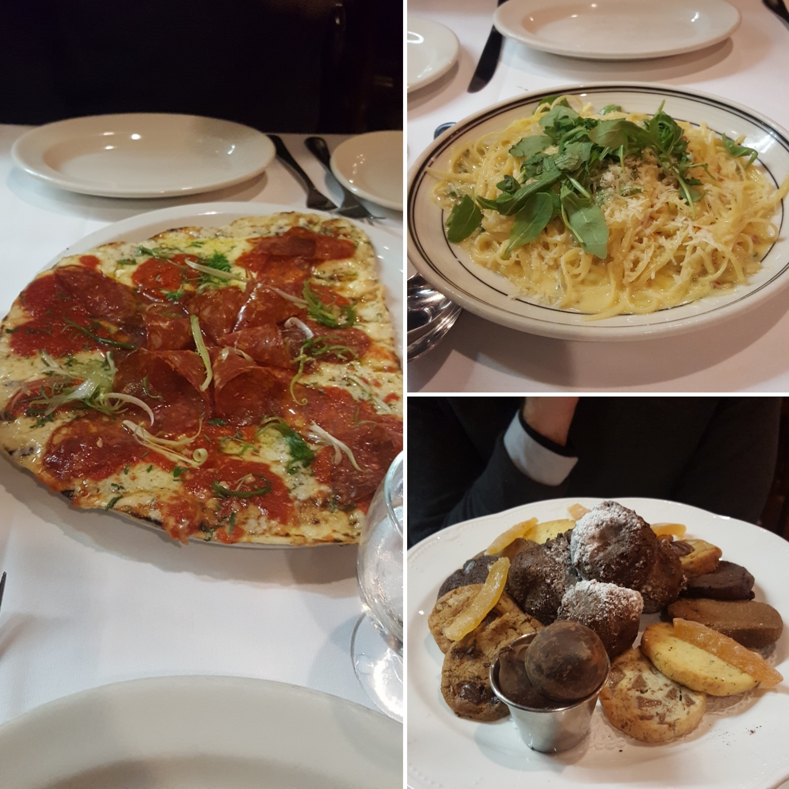 Pizza, pasta, and a tray of almost a million cookies from Al Forno Providence