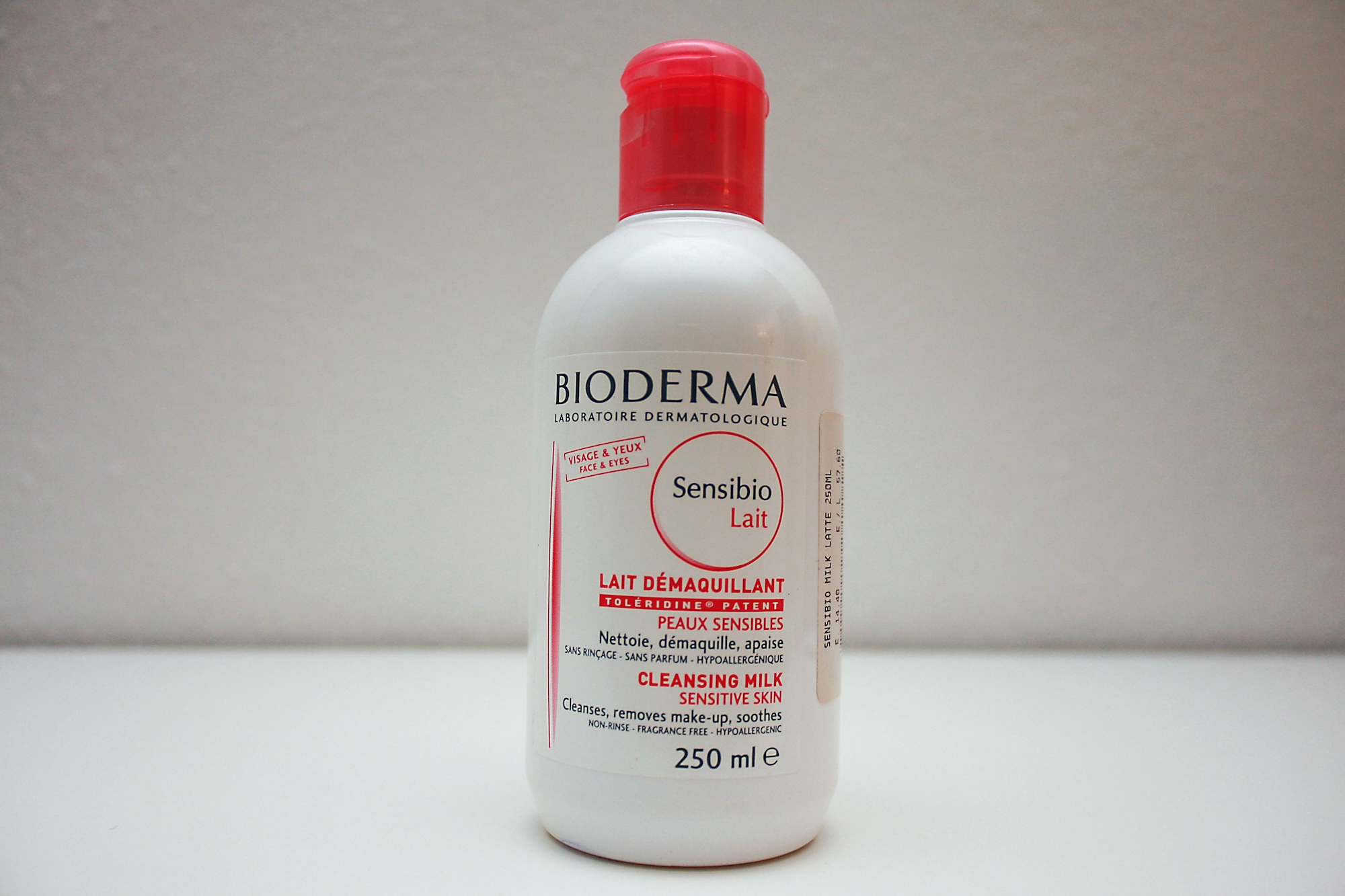 A bottle of Bioderma Sensibio Lait