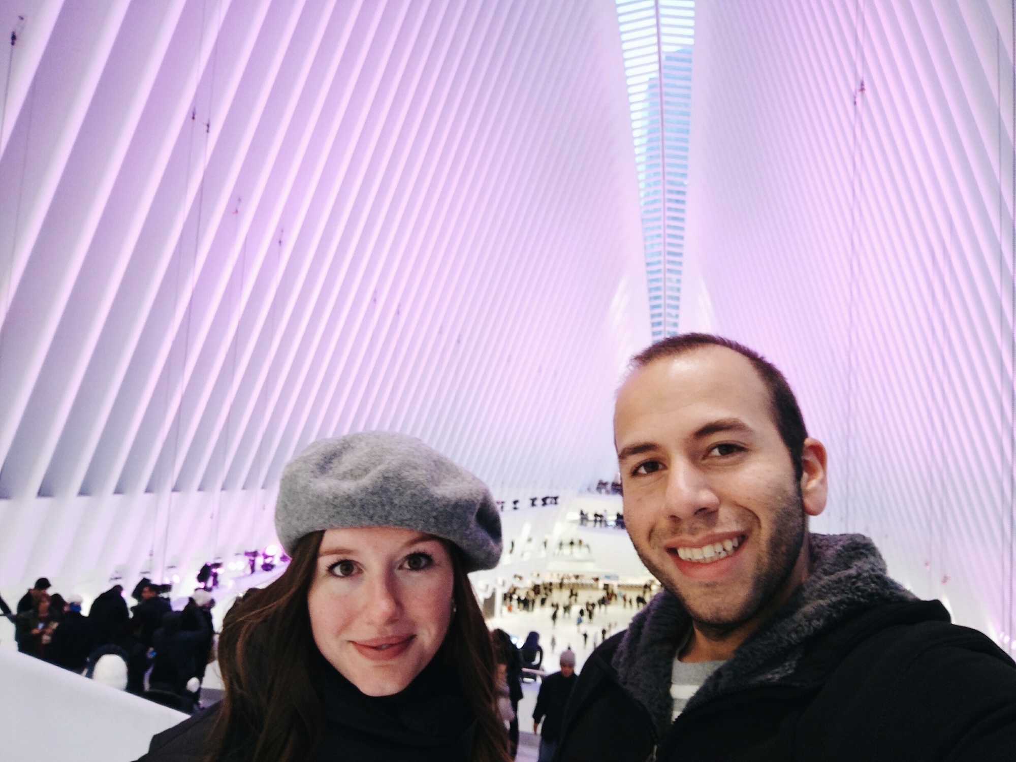 Alyssa and Michael take a selfie inside The Oculus