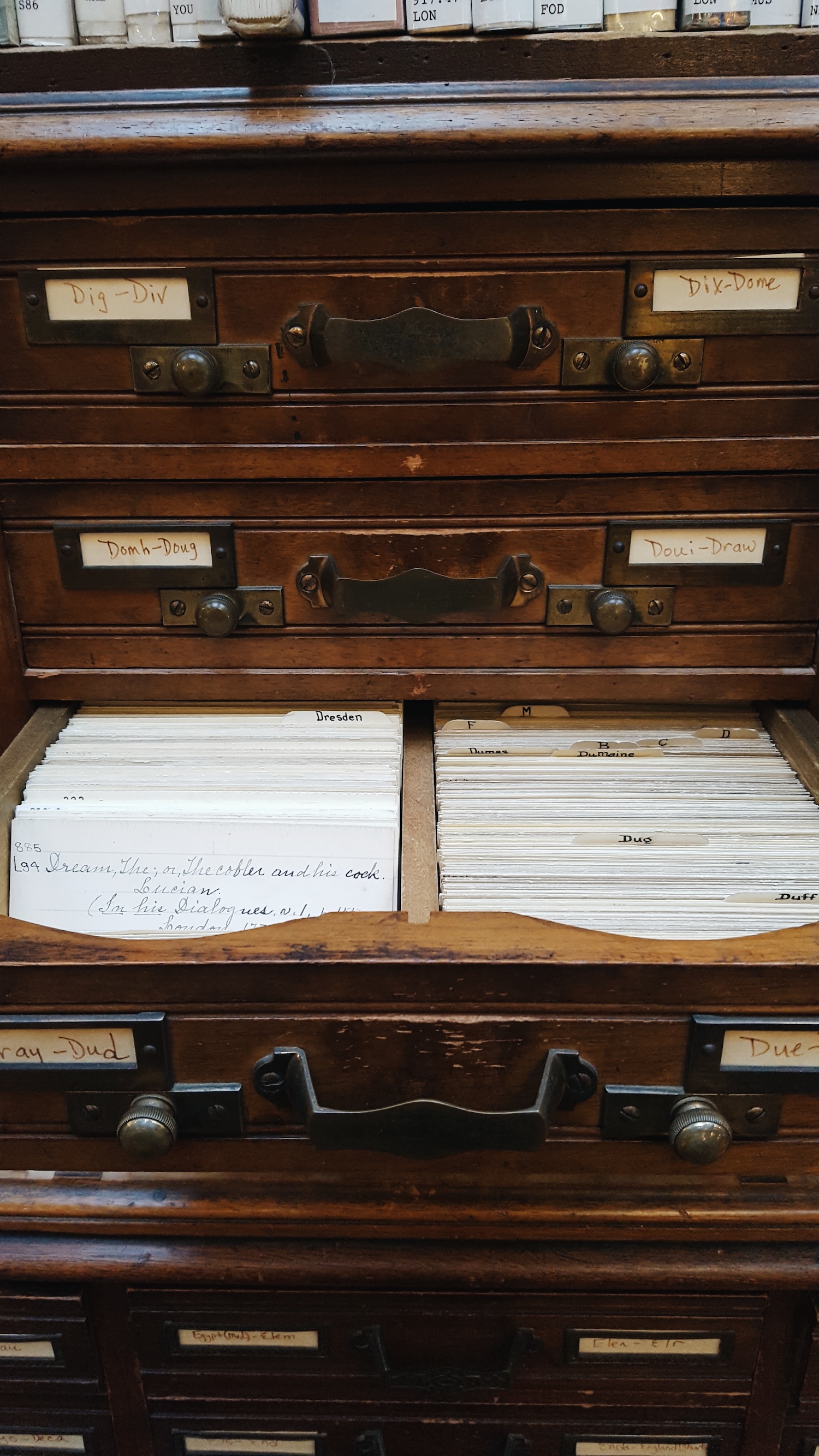 The card catalog at the Providence Athenaeum