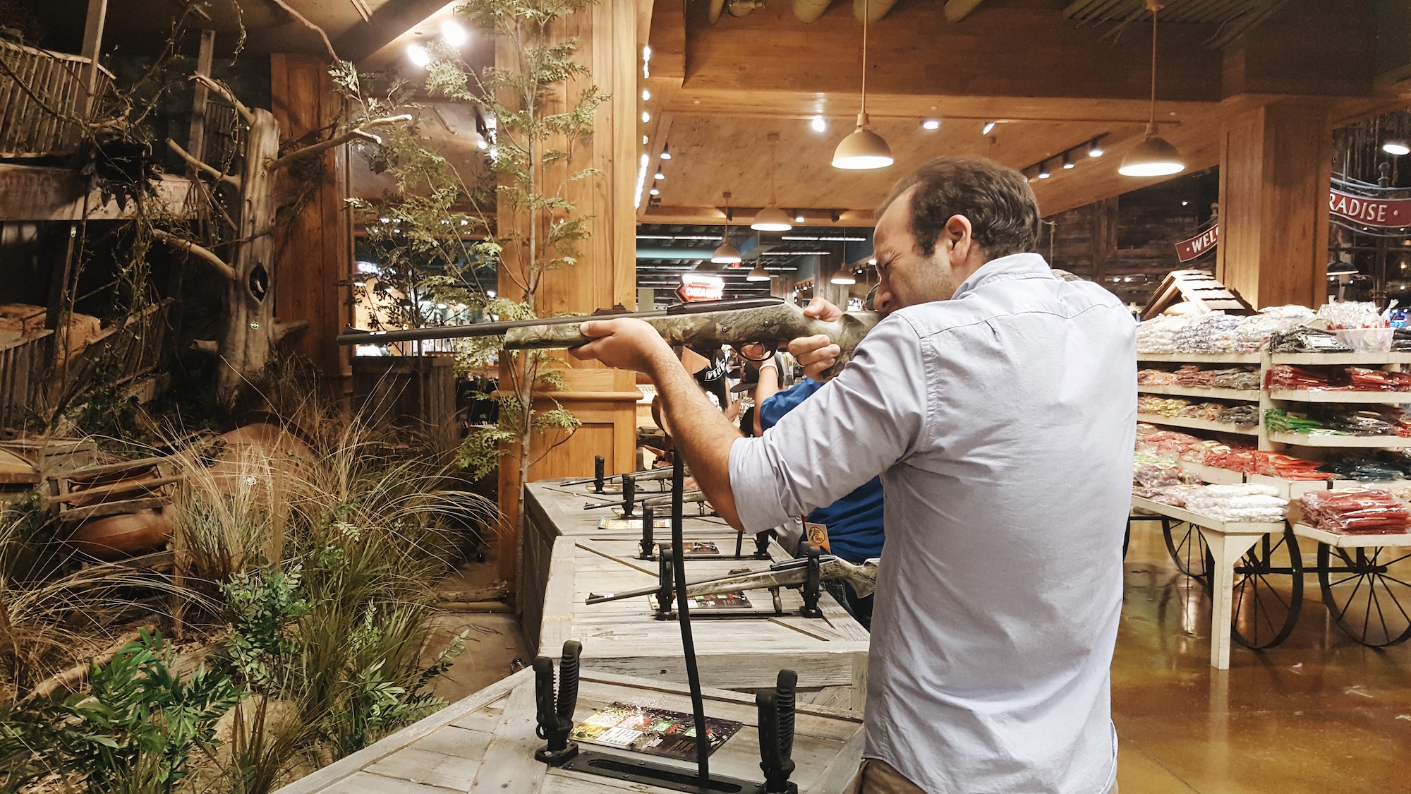 Michael fires at the Bass Pro Range