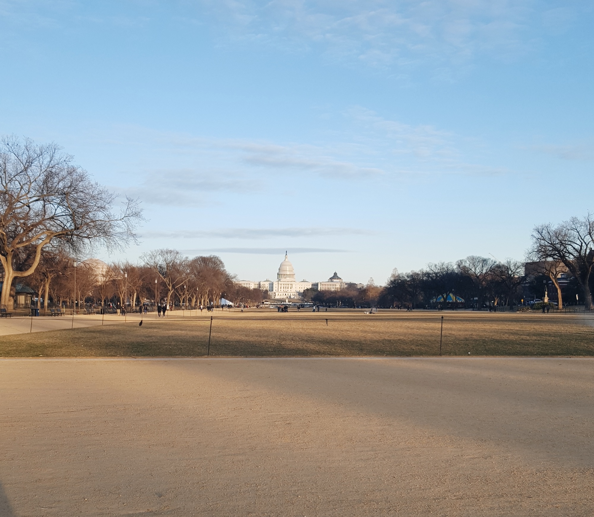 The US Capitol Building is seen from across the National Mall