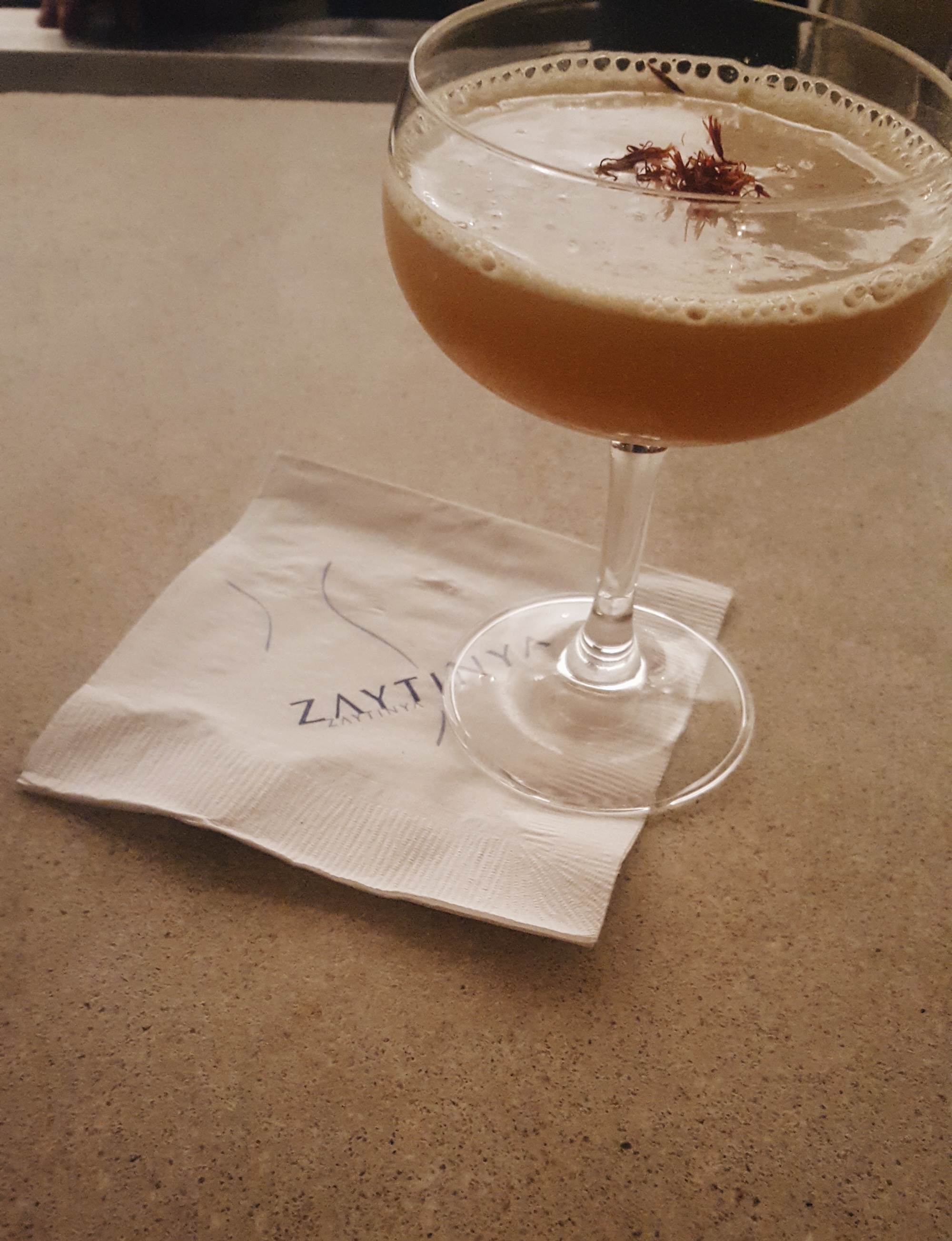 A cocktail from Zaytinya in Washington, DC