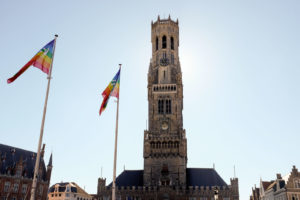 The Bruges Belfry viewed from below