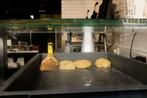 Waffle dough at Chez Albert