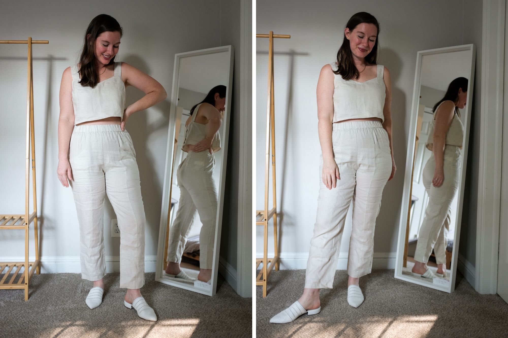 Reviews for Linen-Cotton Tapered Pants