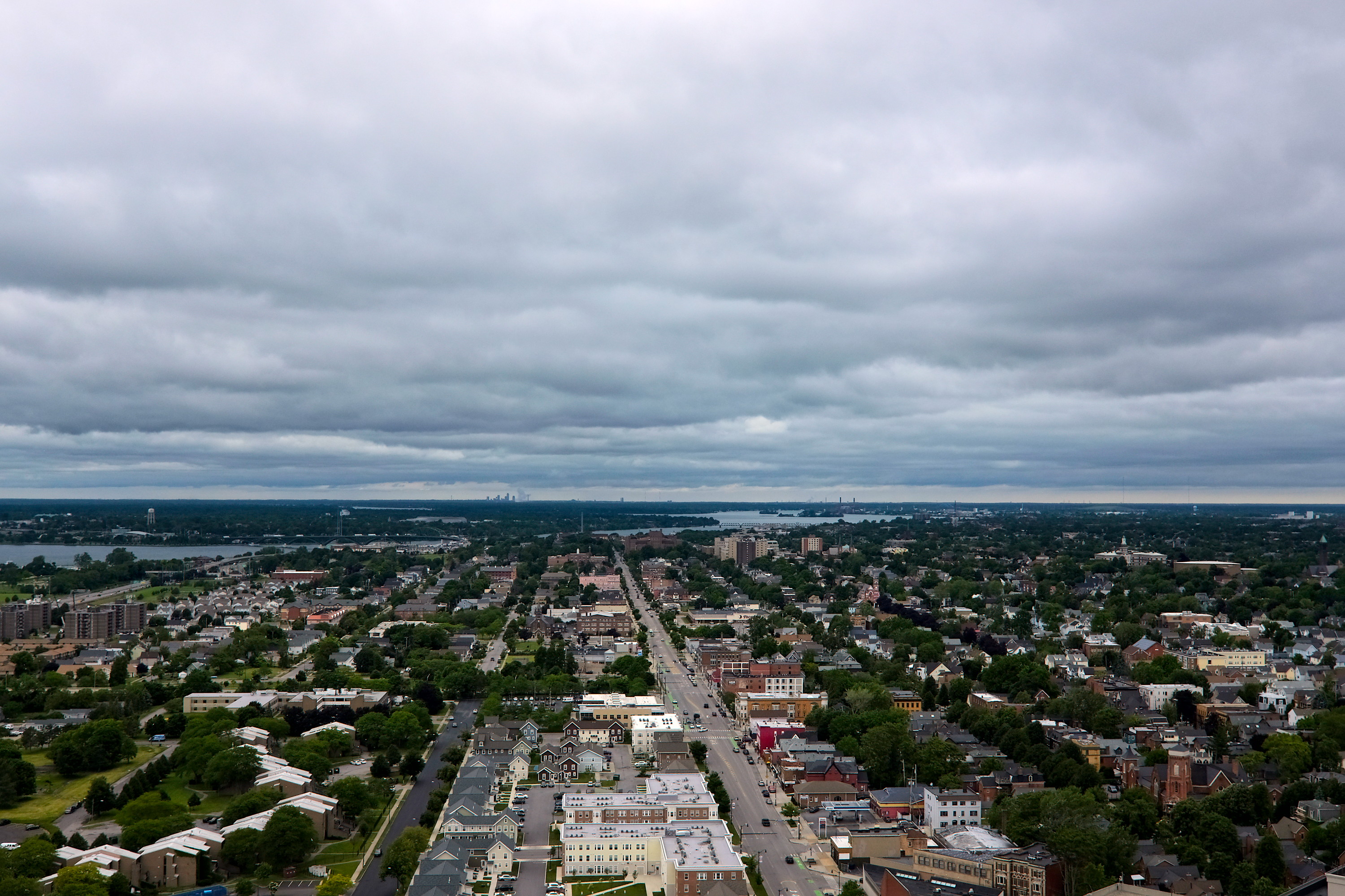 Niagara Falls Skyline seen from the Buffalo City Hall Observation Deck