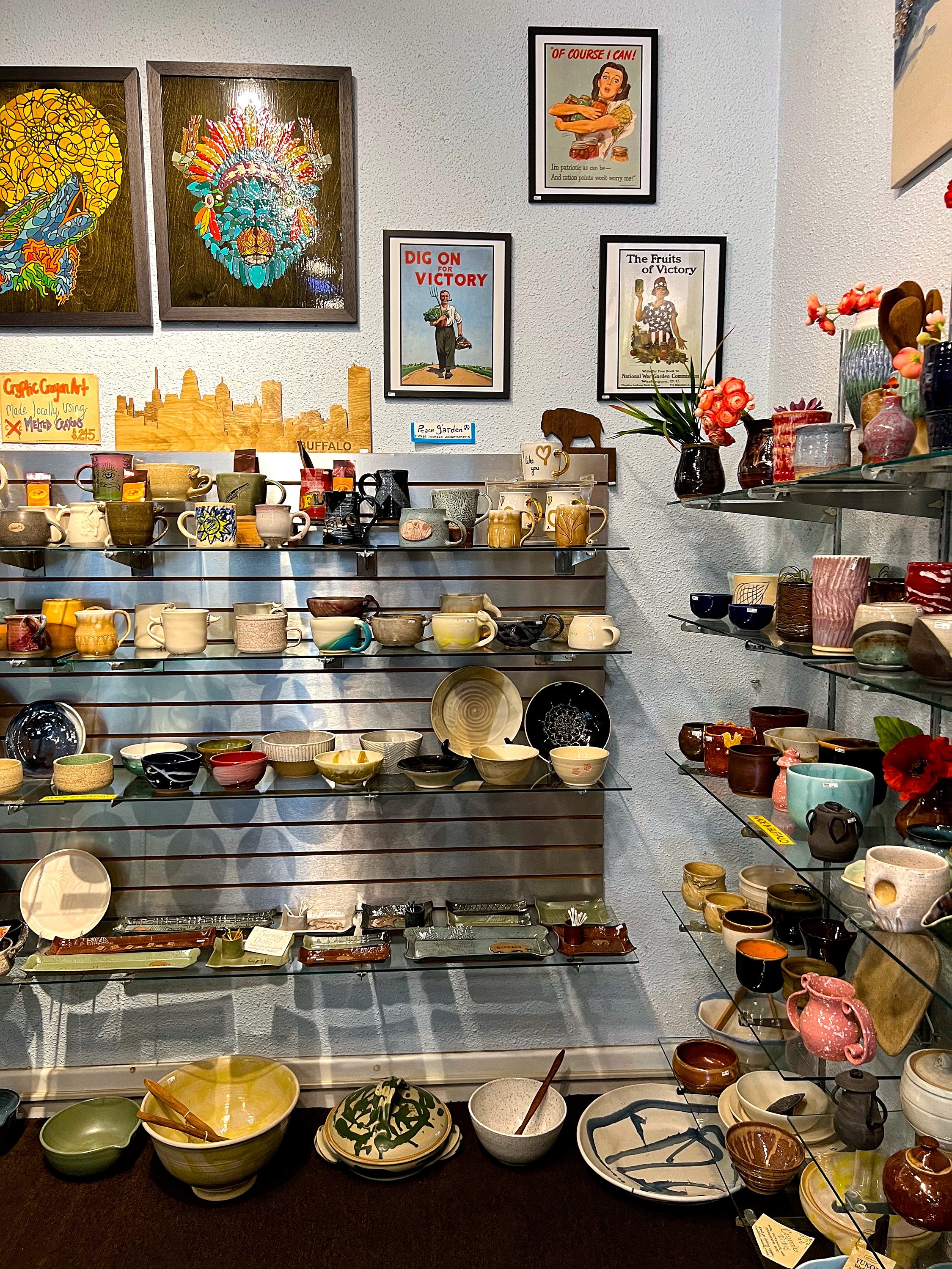 Pottery and art at Buffalo ShopCraft