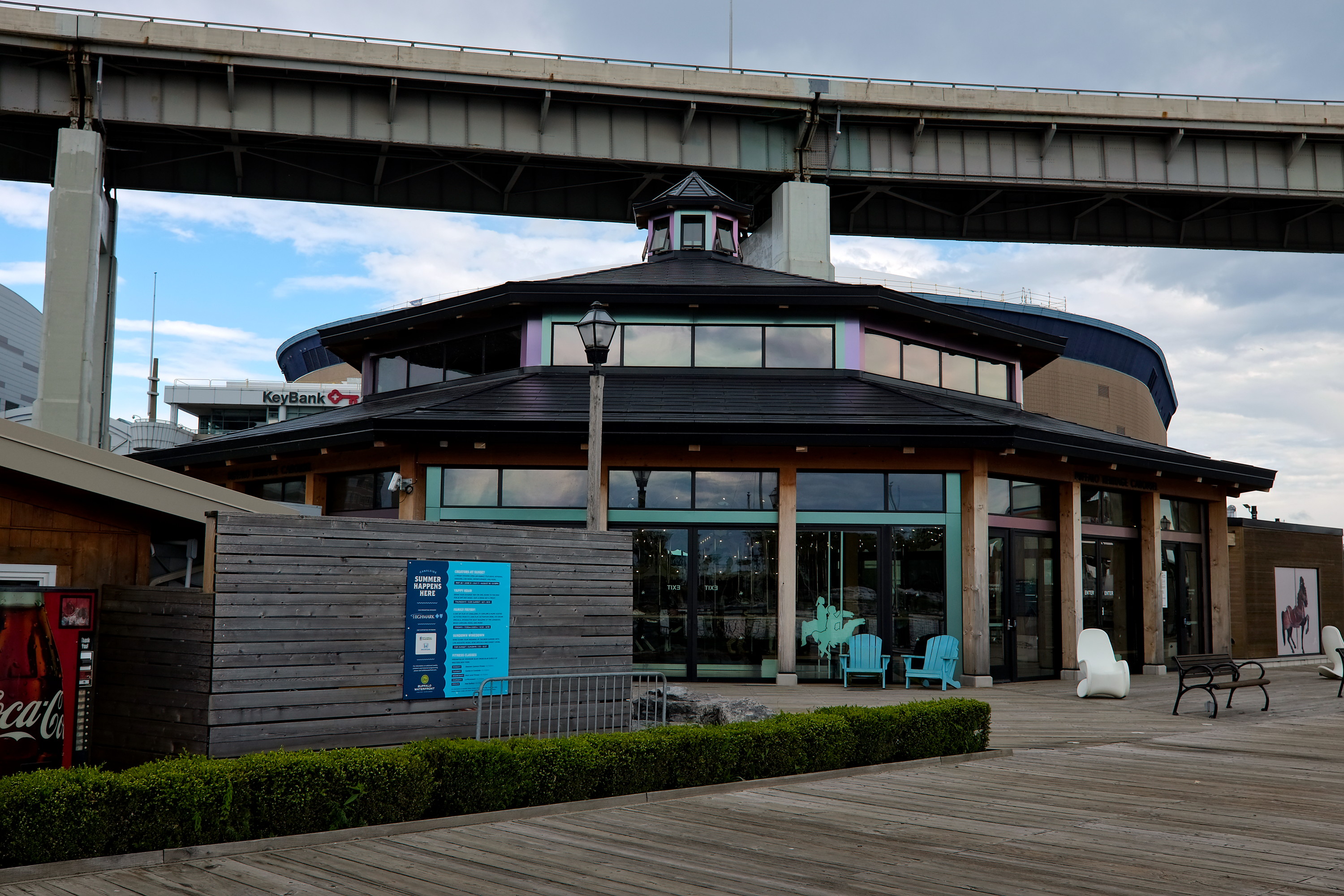 A carousel in Buffalo's Canalside