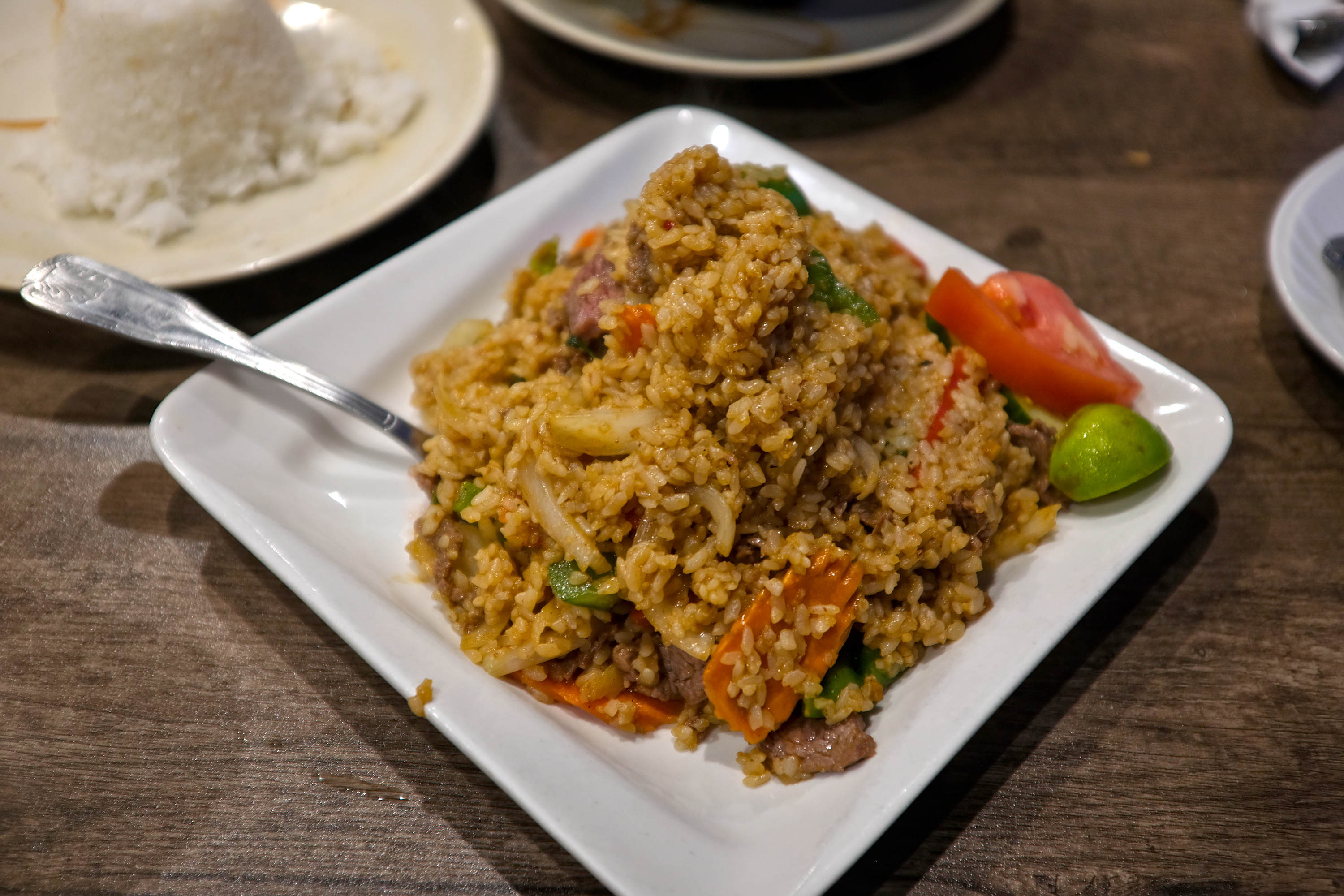 A plate of fried rice at Fusion