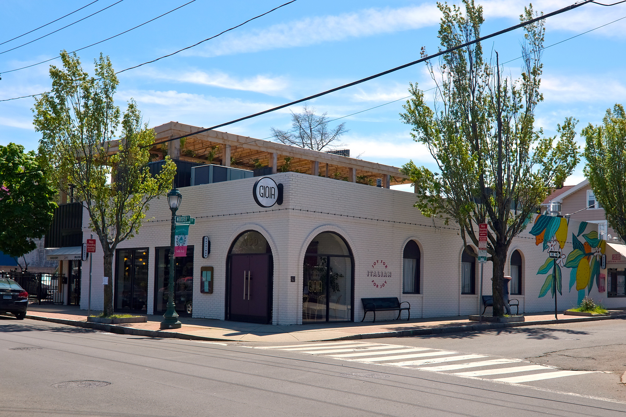 Exterior of Gioia in New Haven