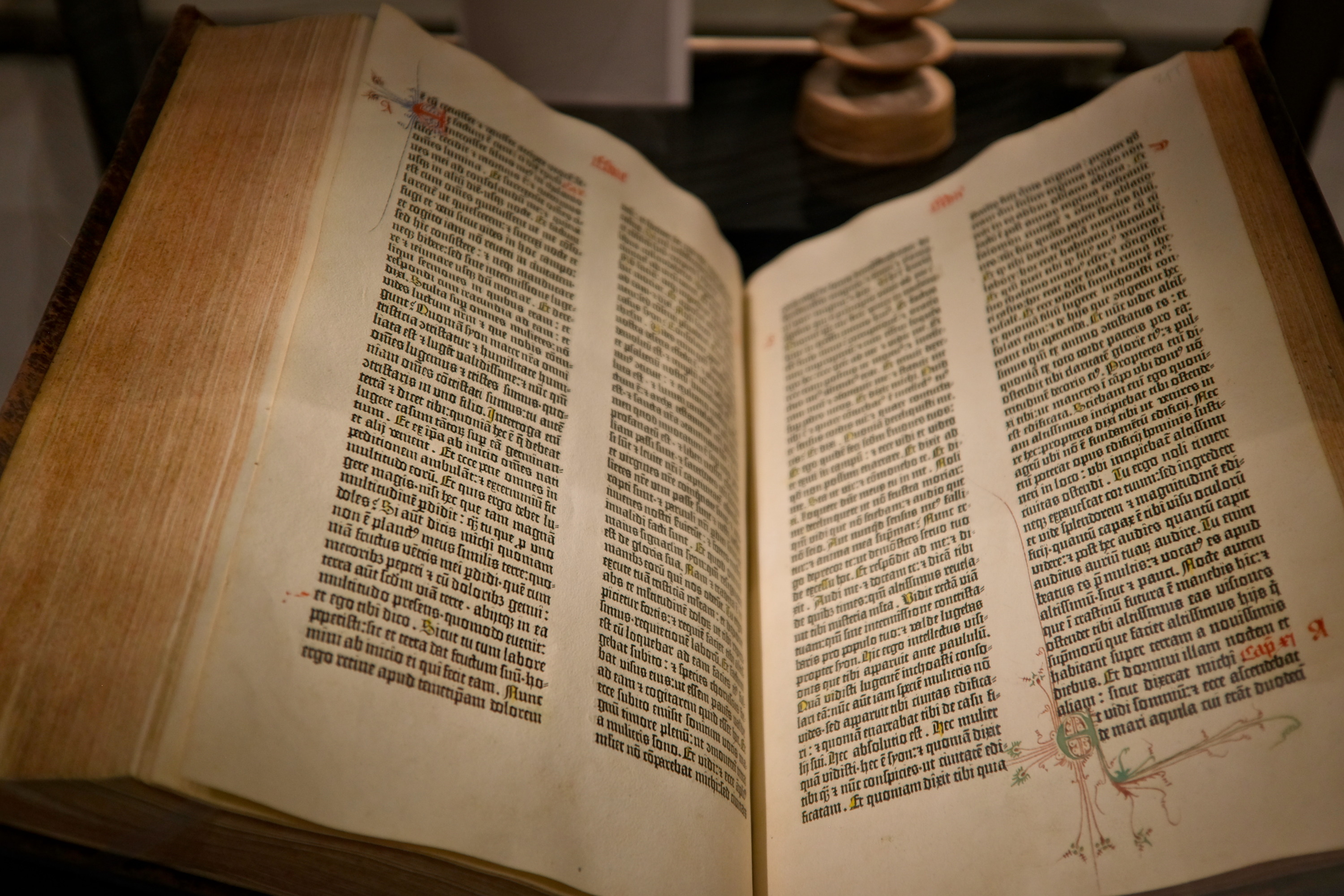 A Gutenberg Bible at the Beinecke in New Haven