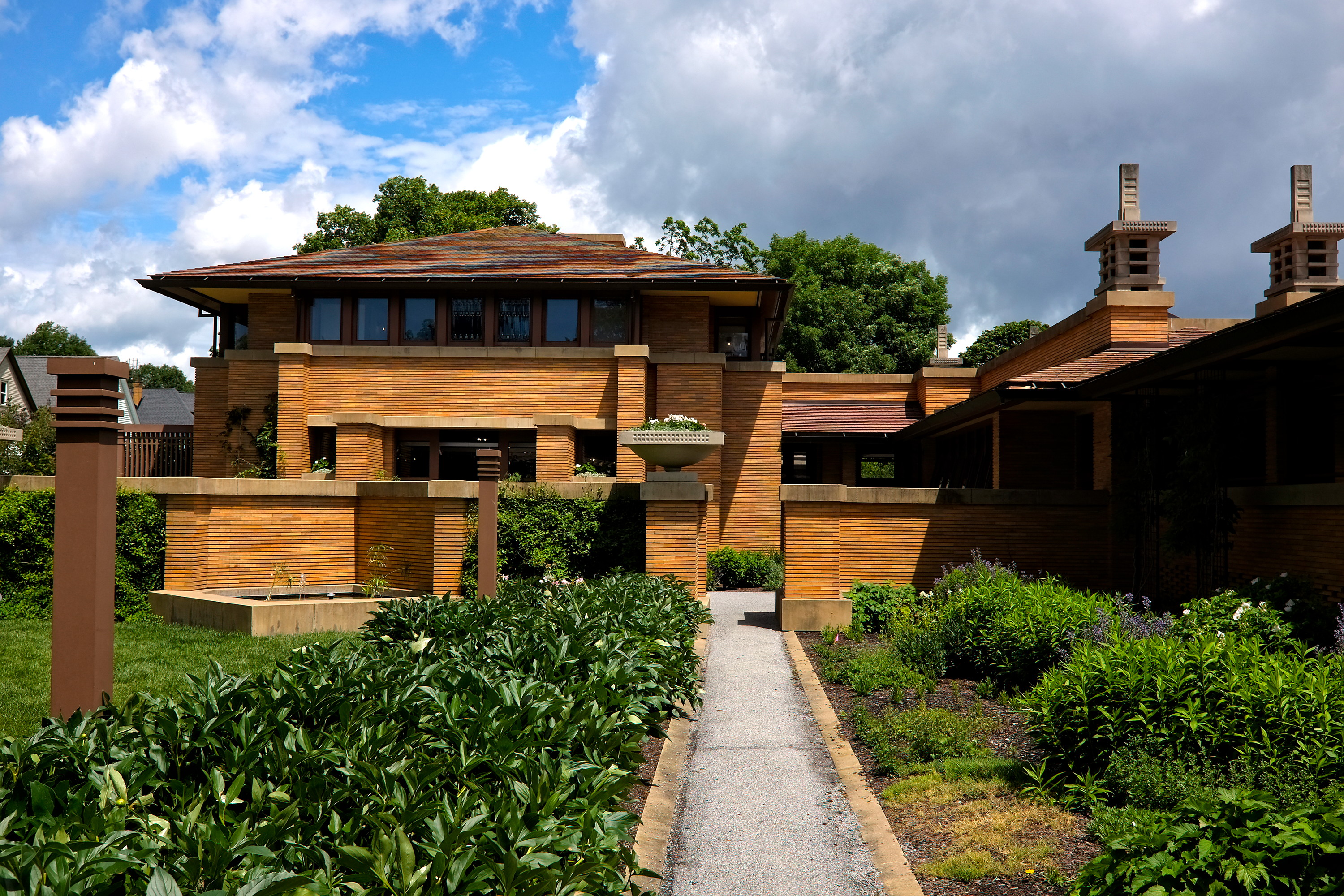 Interior courtyard at the Martin House in Buffalo