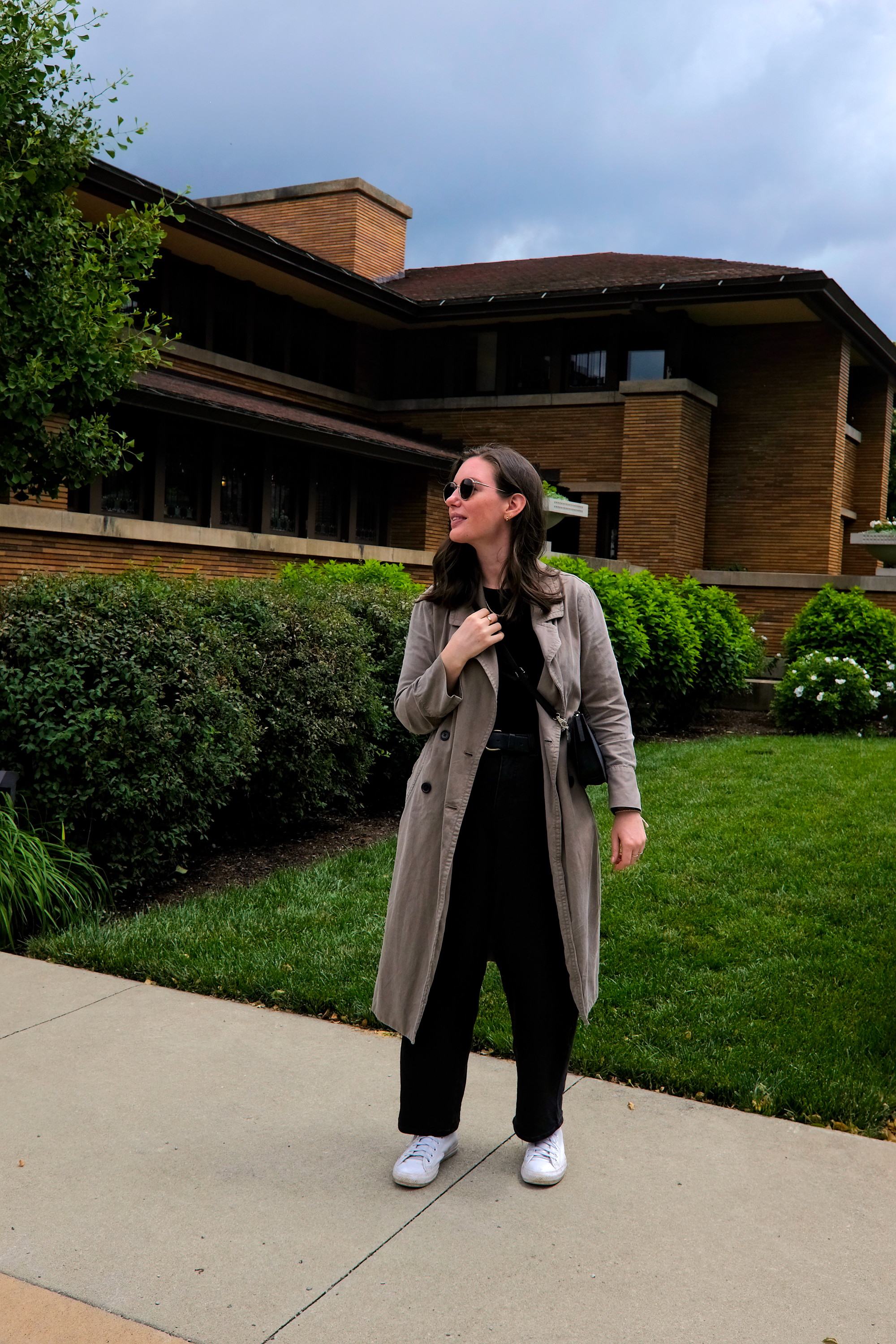 Alyssa stands outside of the Martin House