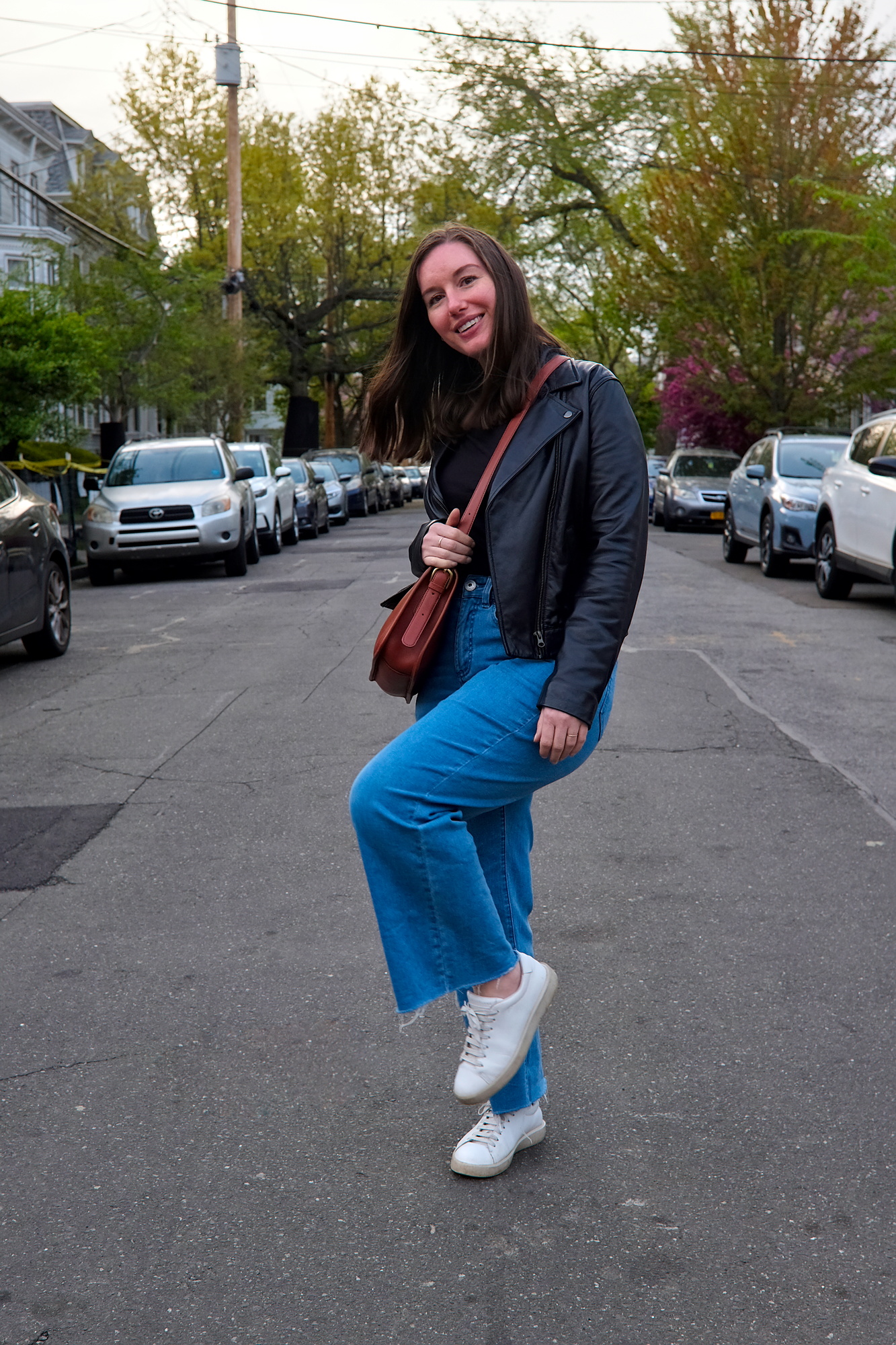 Alyssa in a street in New Haven