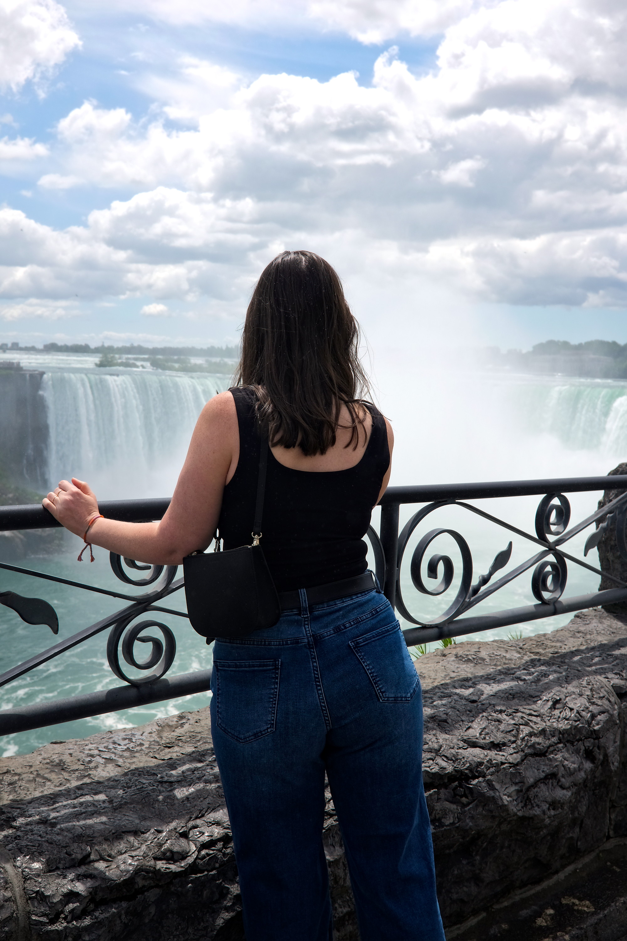 Alyssa looks out at Horseshoe Falls