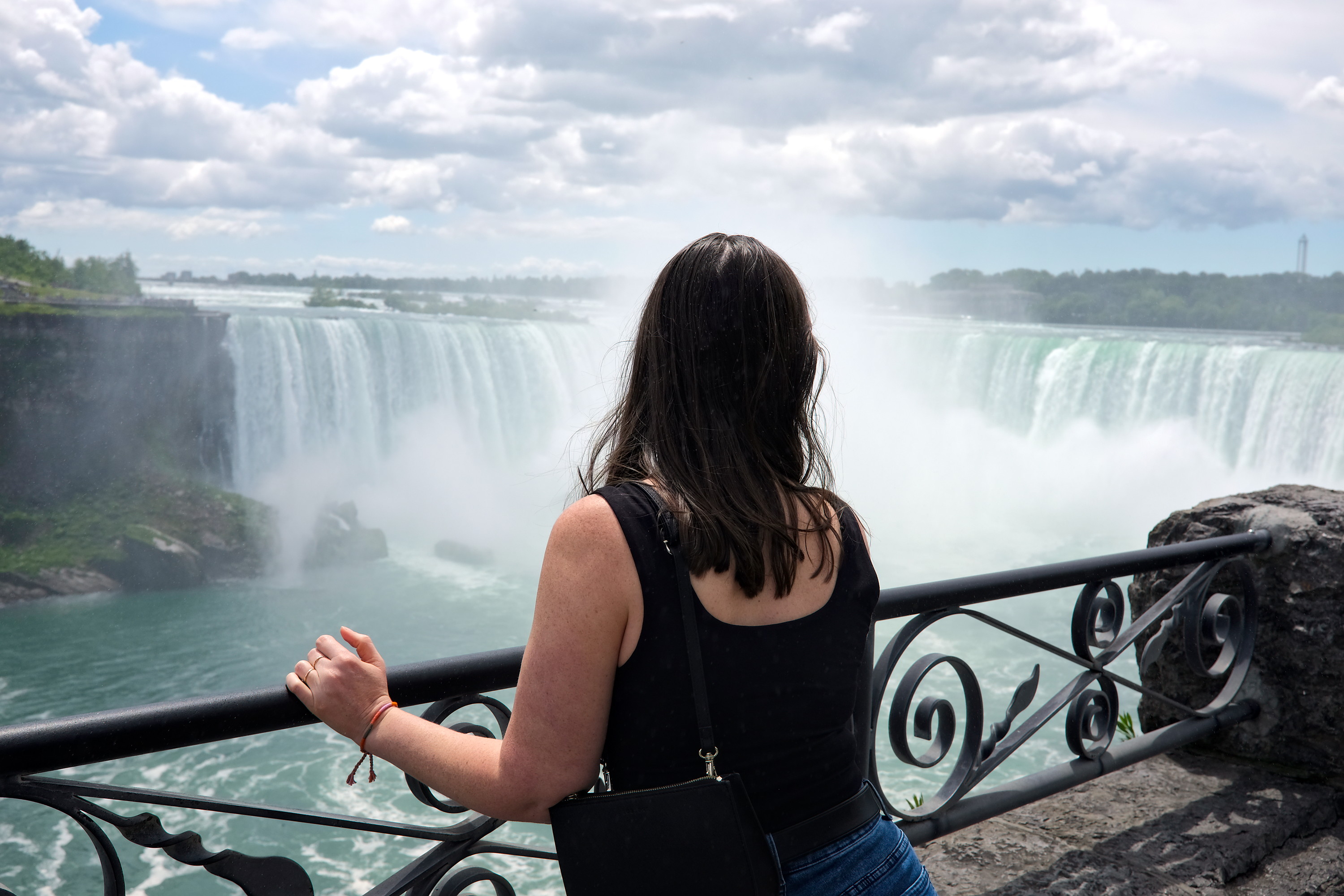 Alyssa looks out over Horseshoe Falls