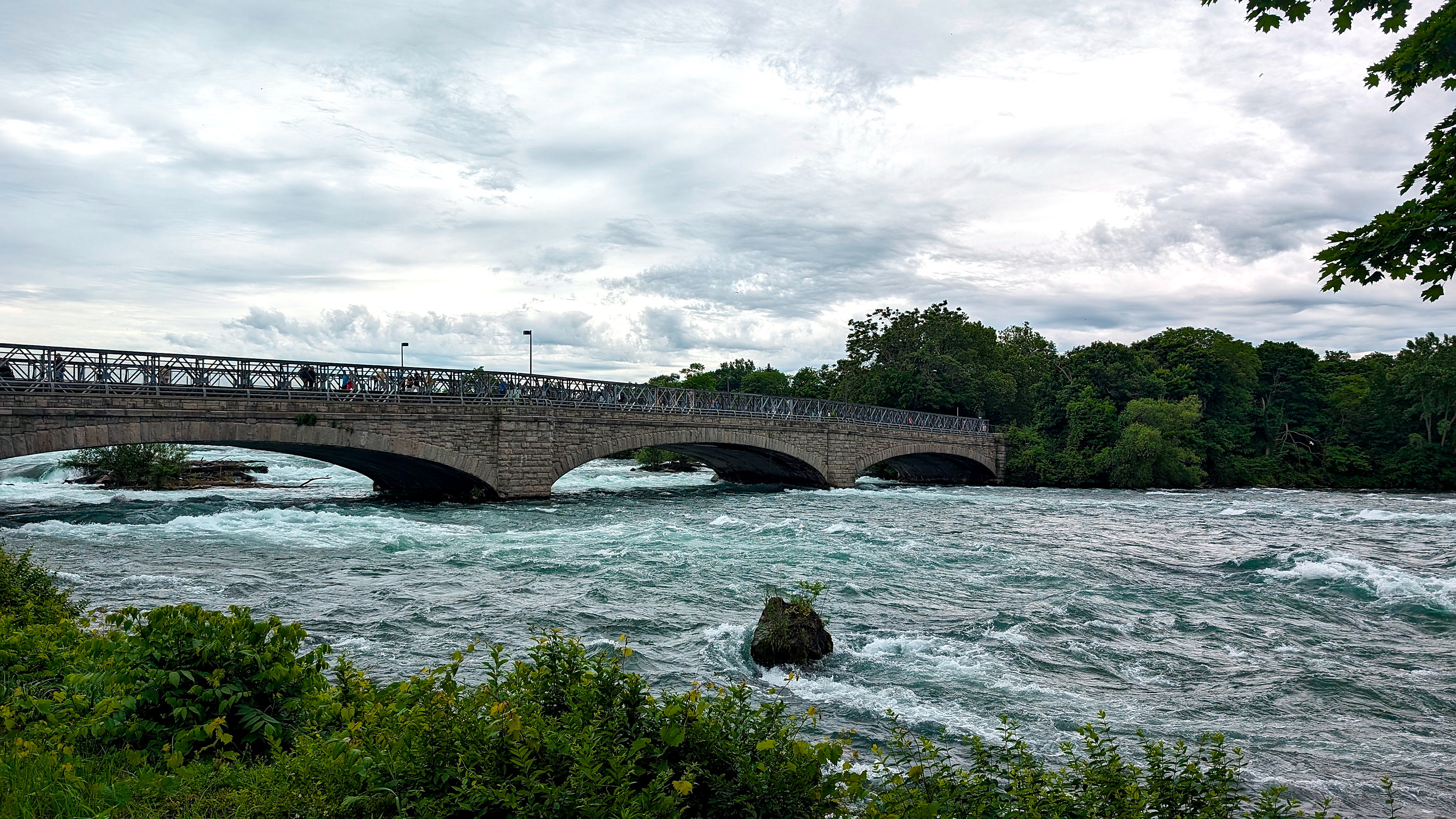 A bridge over rapids