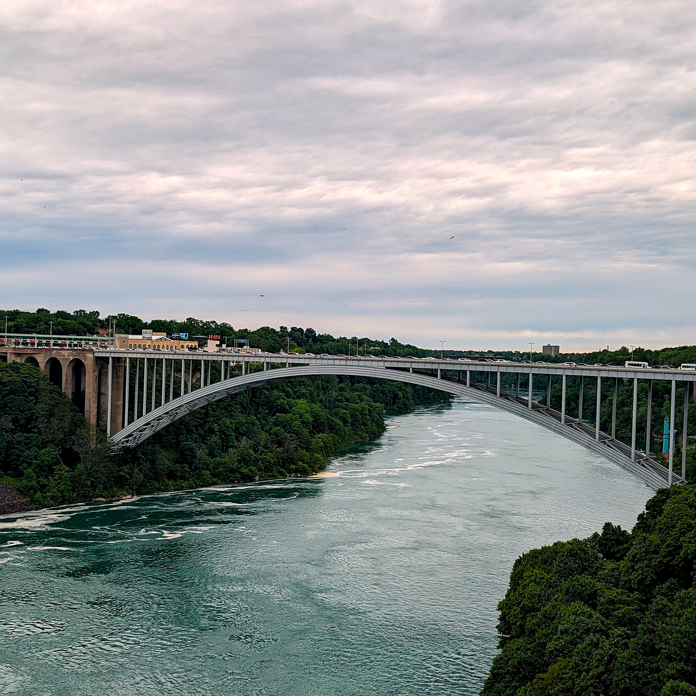 Cars along the Rainbow Bridge