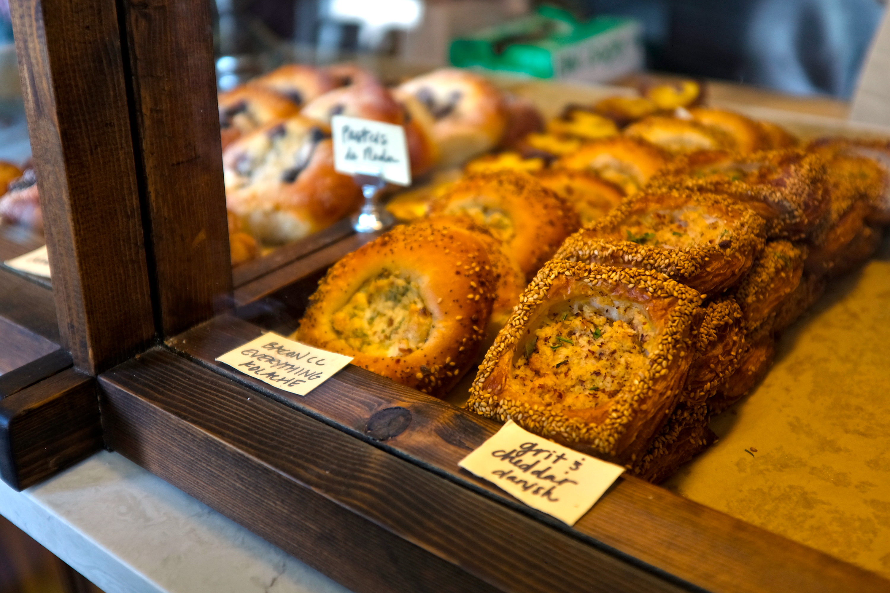 A case with pastries at Weltons Tiny Bakeshop