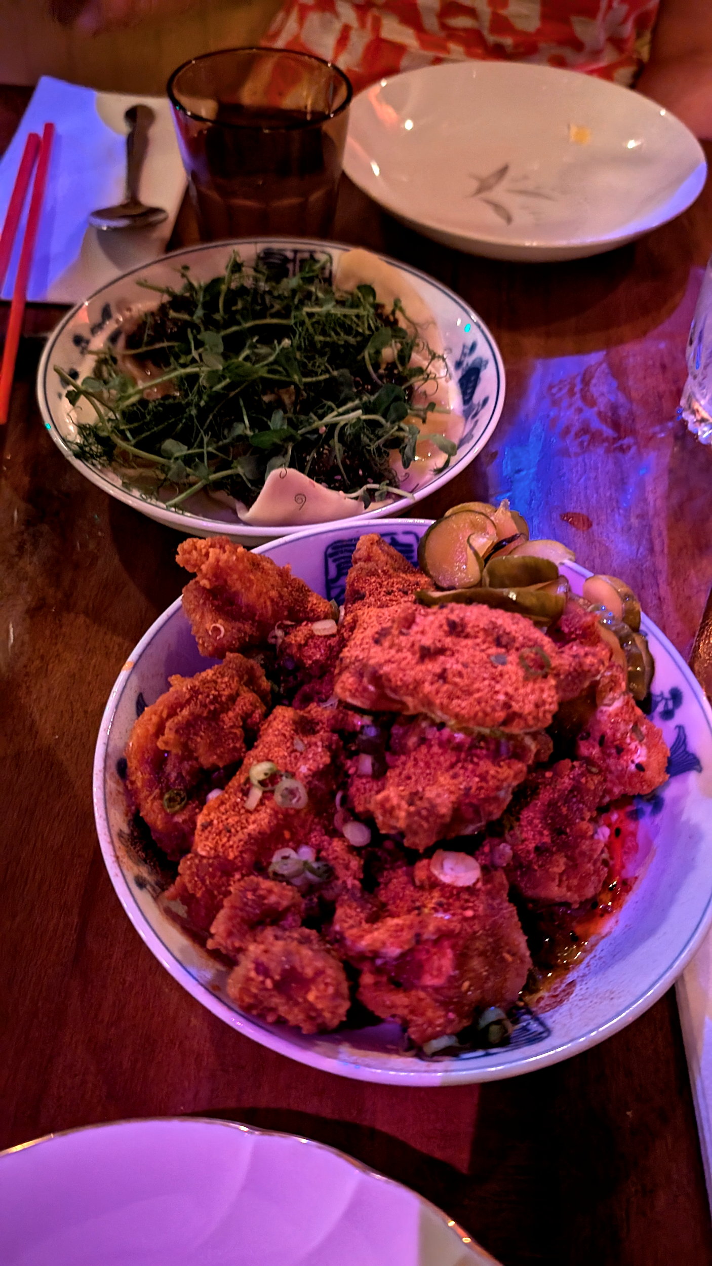 Sichuan Hot Karaage with Potato and Leek Pierogi from Jackrabbit Filly