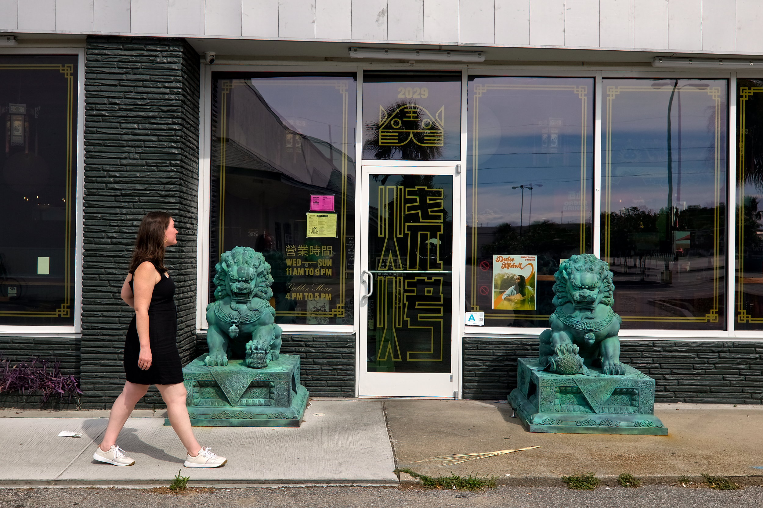 Alyssa walks into King BBQ in Charleston 