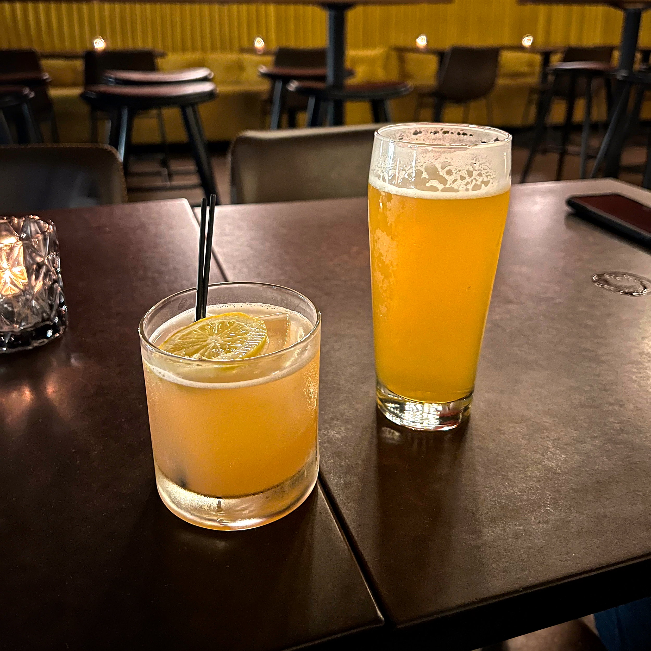 Two drinks on a table at ChurchKey