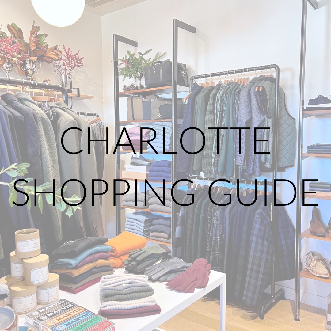 A shop with text overlay "Charlotte Shopping Guide"