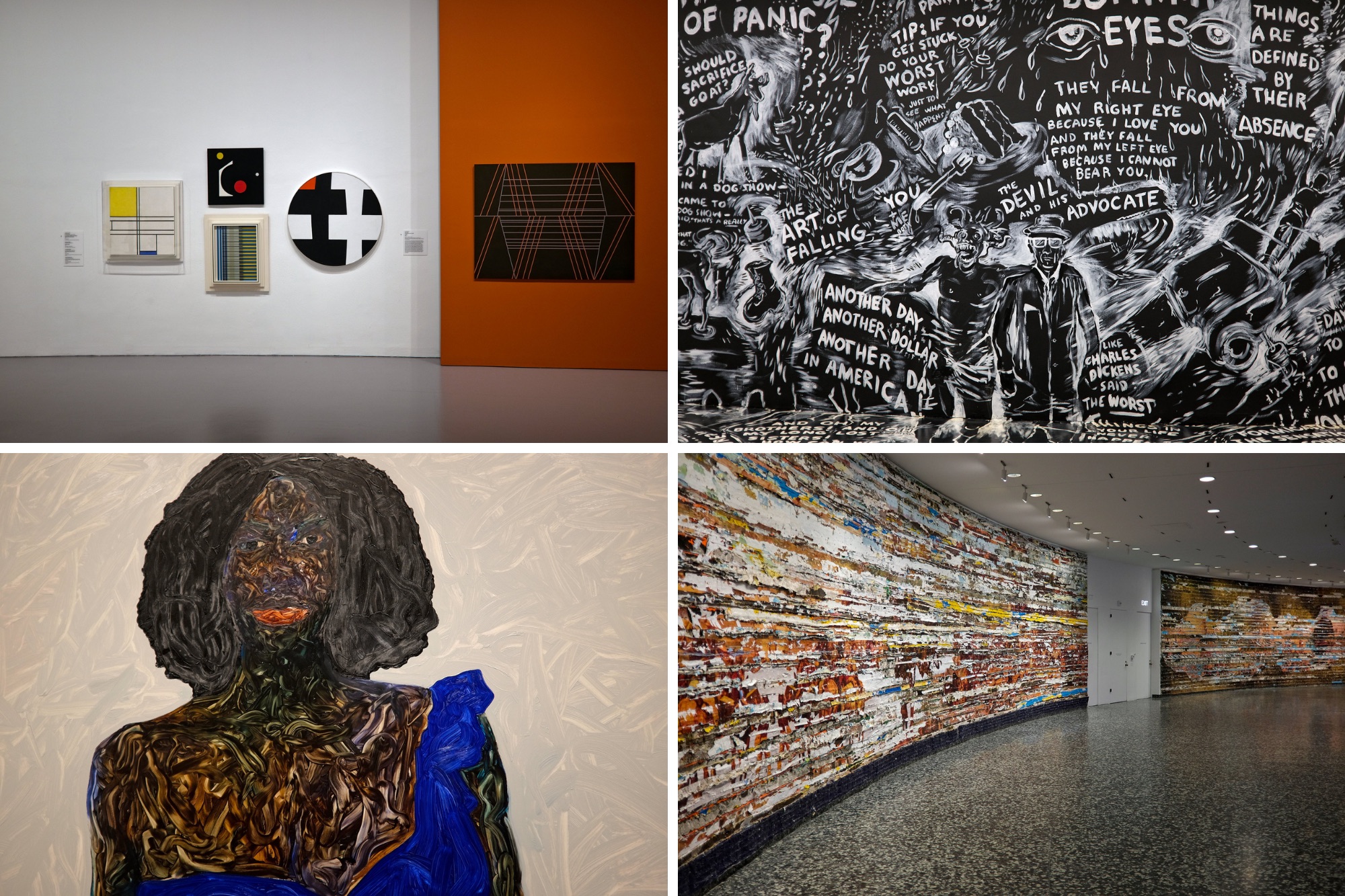 Four images of the collection at the Hirshhorn Museum