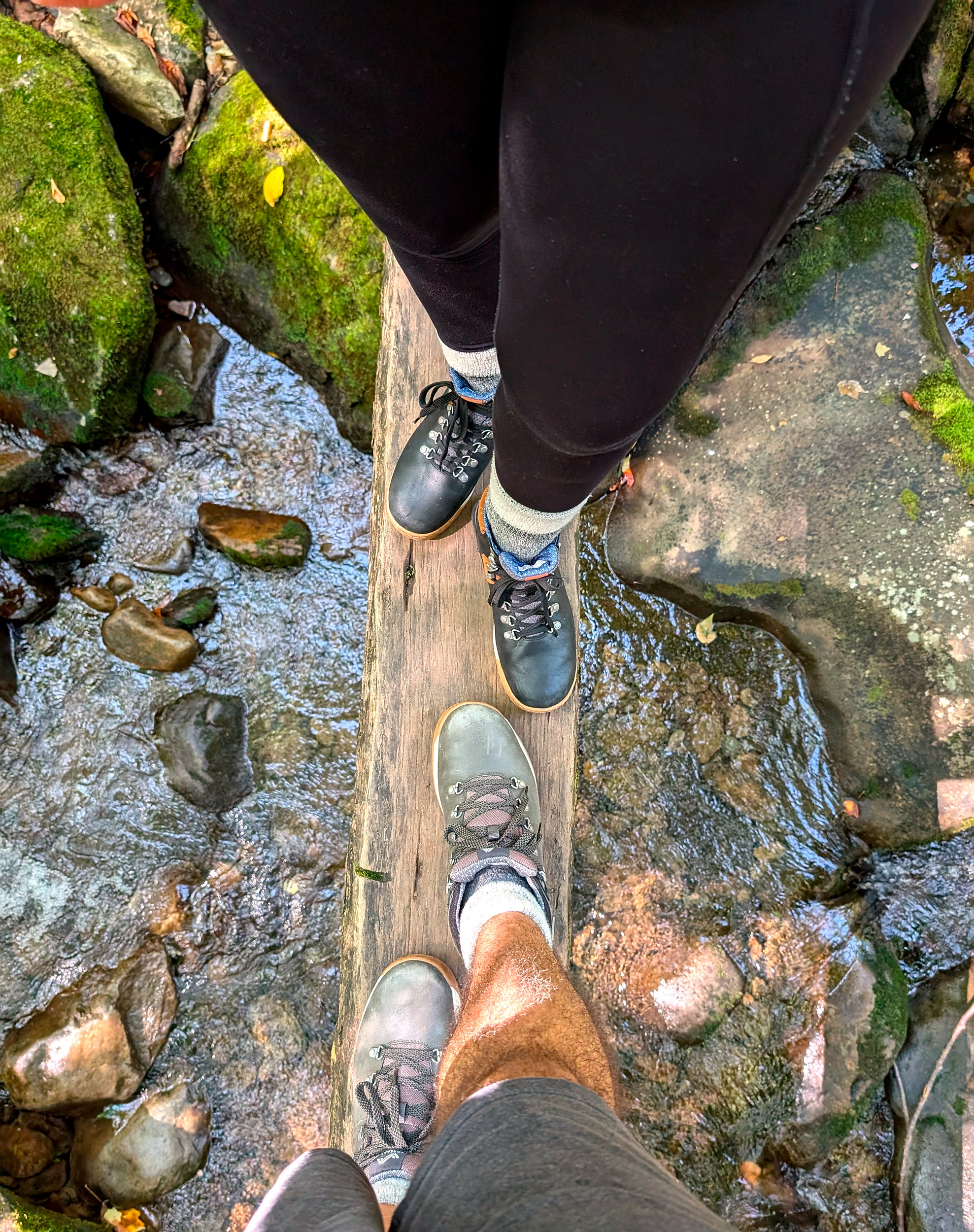 A narrow bridge at Hen Wallow Falls