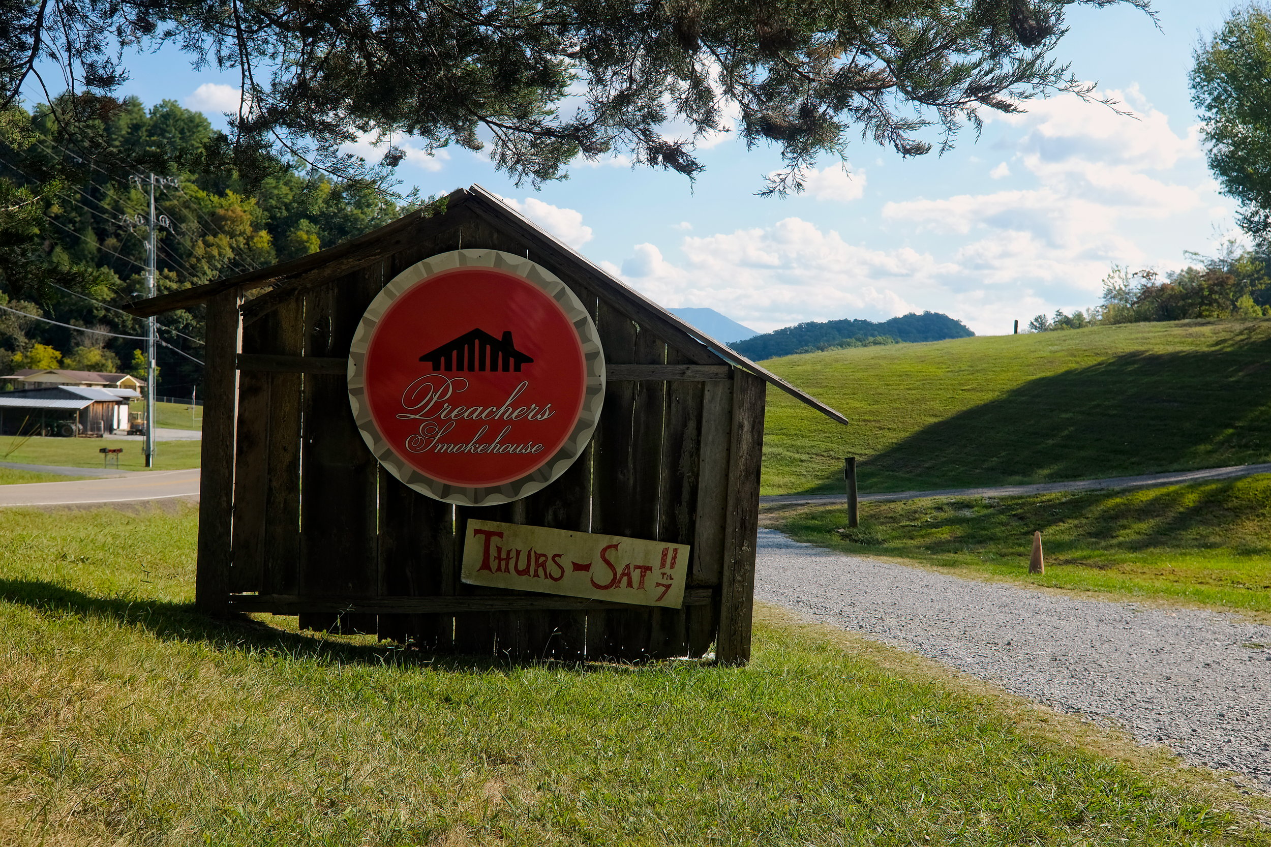 Sign at the entrance to Preacher's