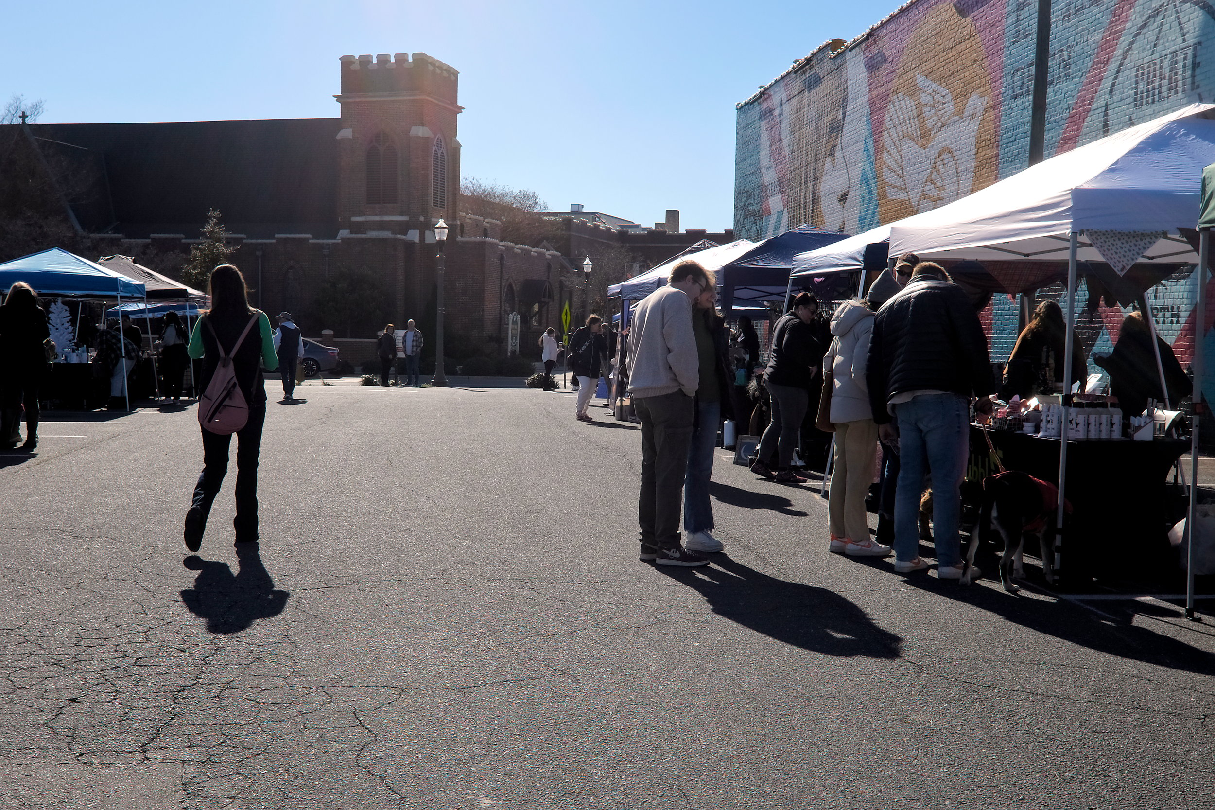 The vendor market at ChristmasVille