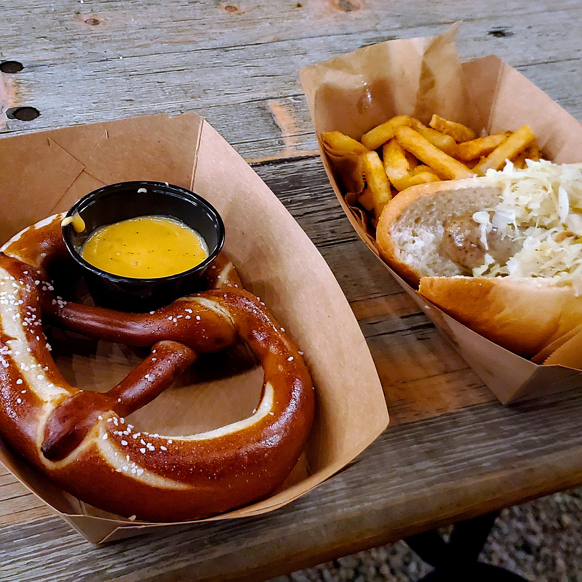 A pretzel at the OMB market