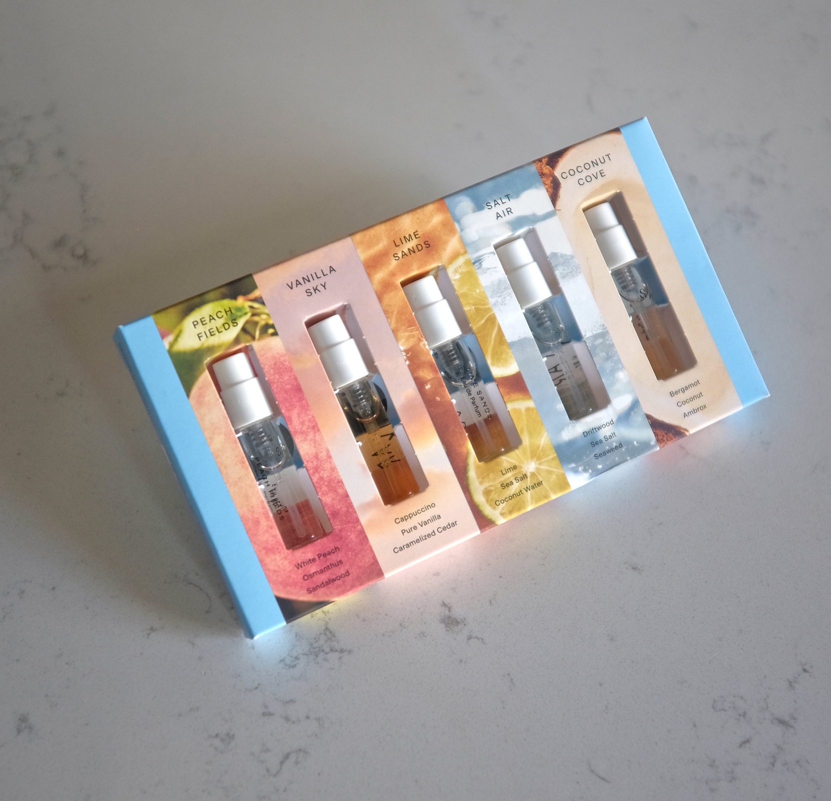 Five fragrances in a box from Skylar