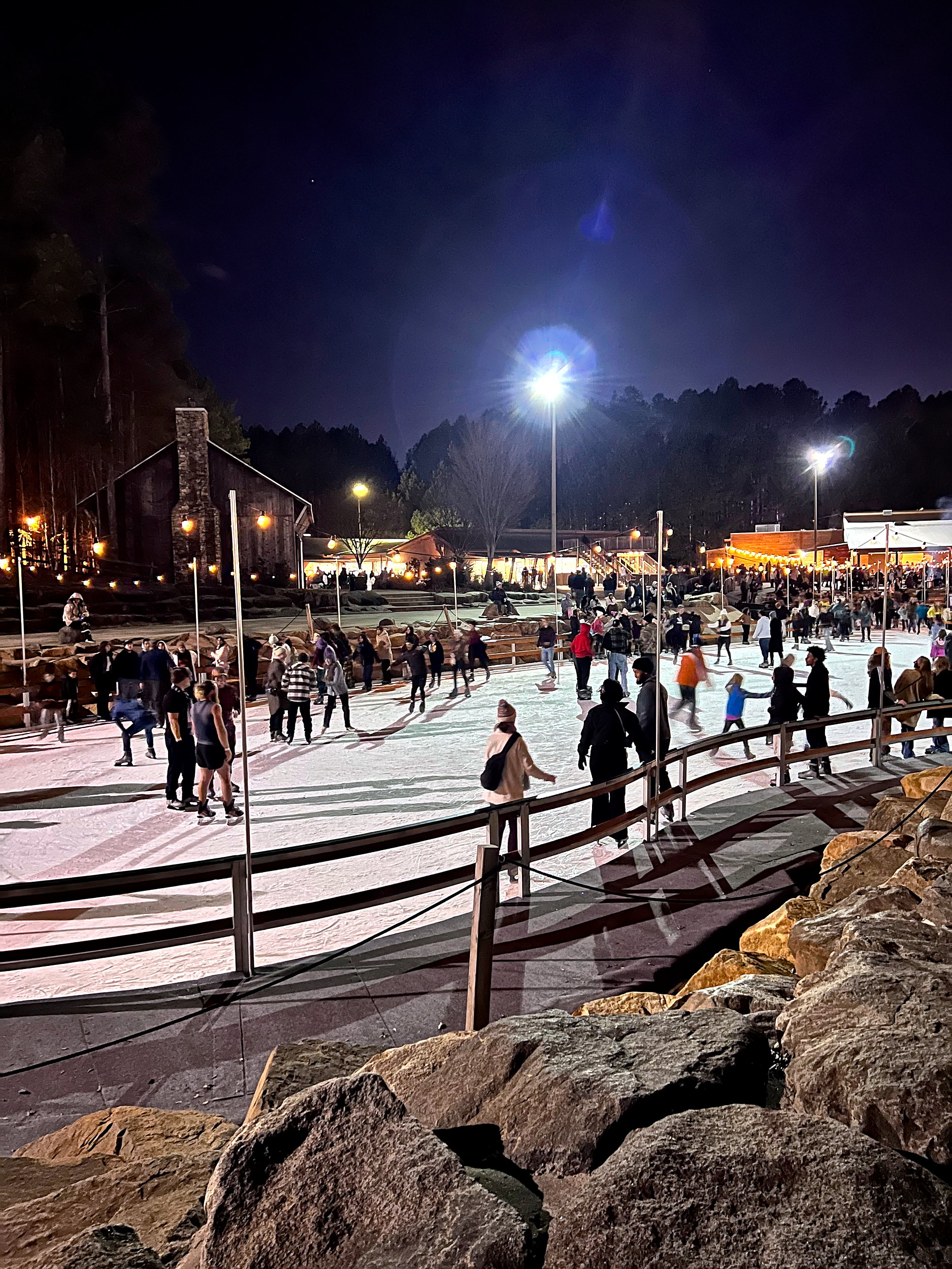 People ice skate at the Whitewater Center