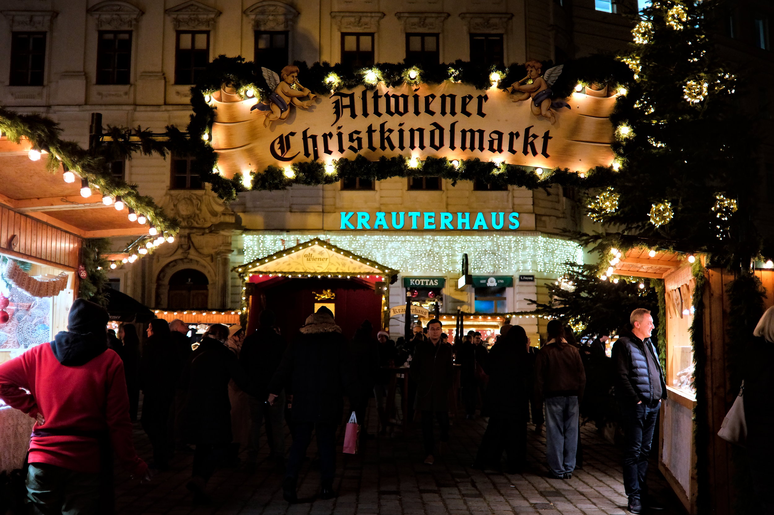 People at the Altwiener Christmas Market