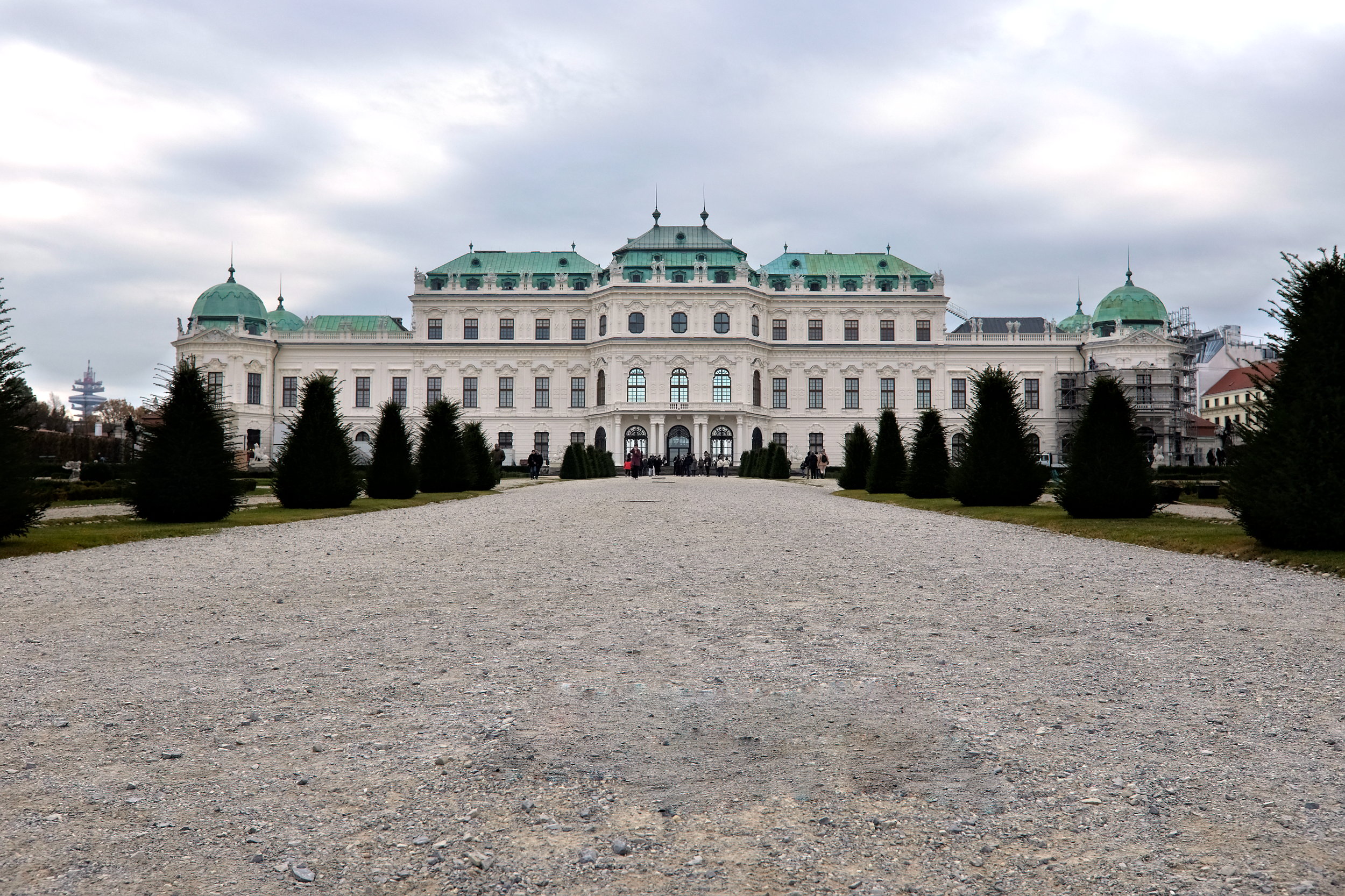 View of Upper Belvedere from the gardens