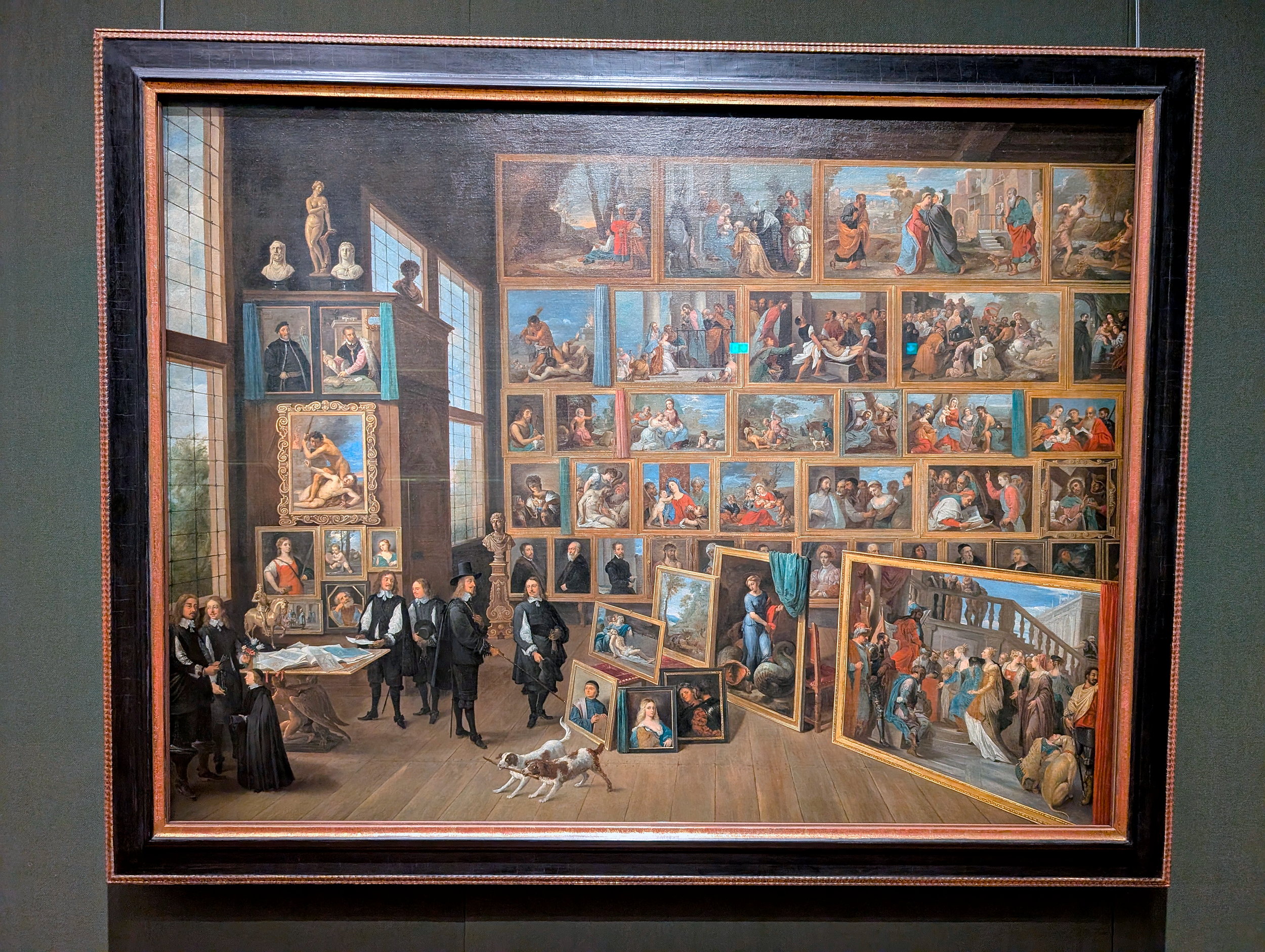 The Archduke Leopold Wilhelm in his Gallery in Brussels painting at Kunsthistorisches Museum Wien