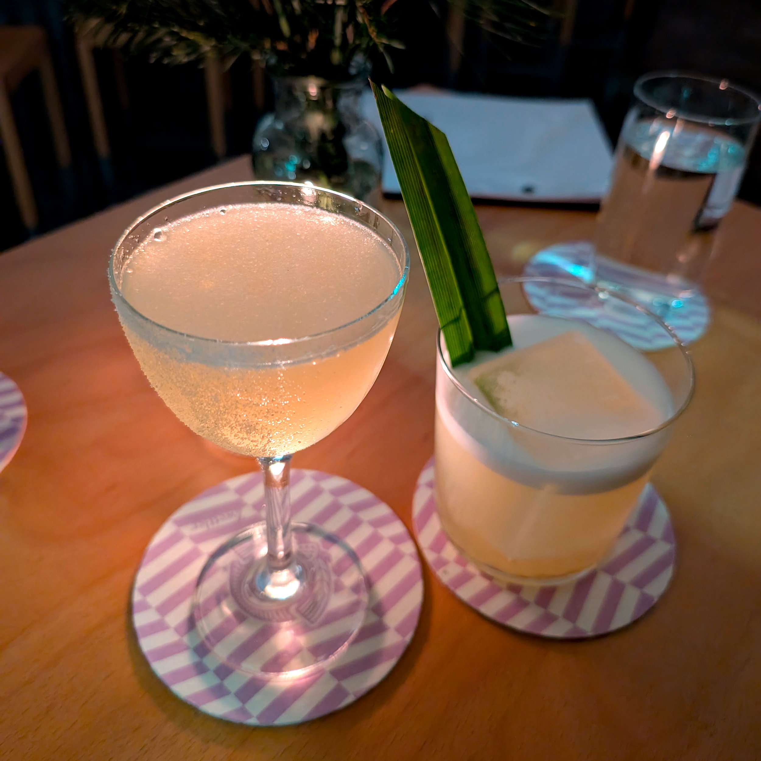 Two cocktails at Olinda Bar