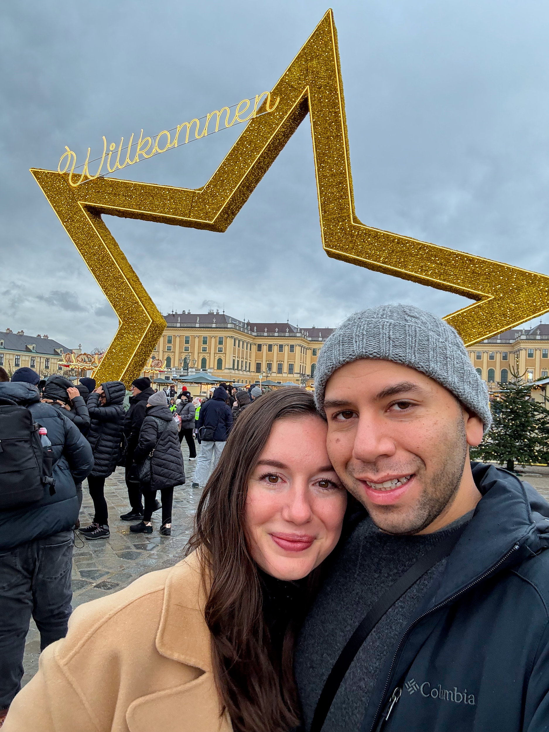 Alyssa and Michael at Schönbrunn Palace Christmas market