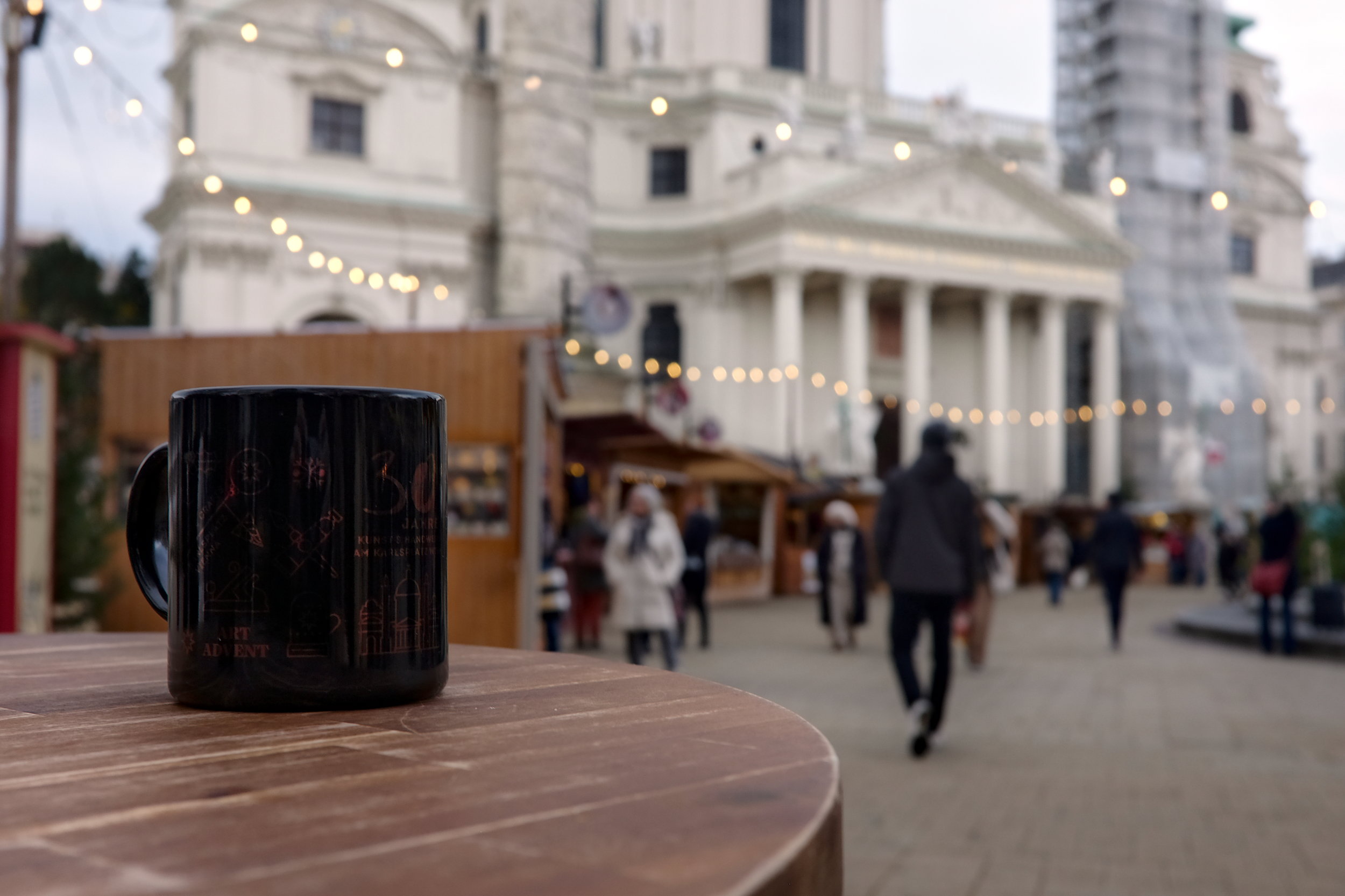 A mug at Art Advent in Vienna