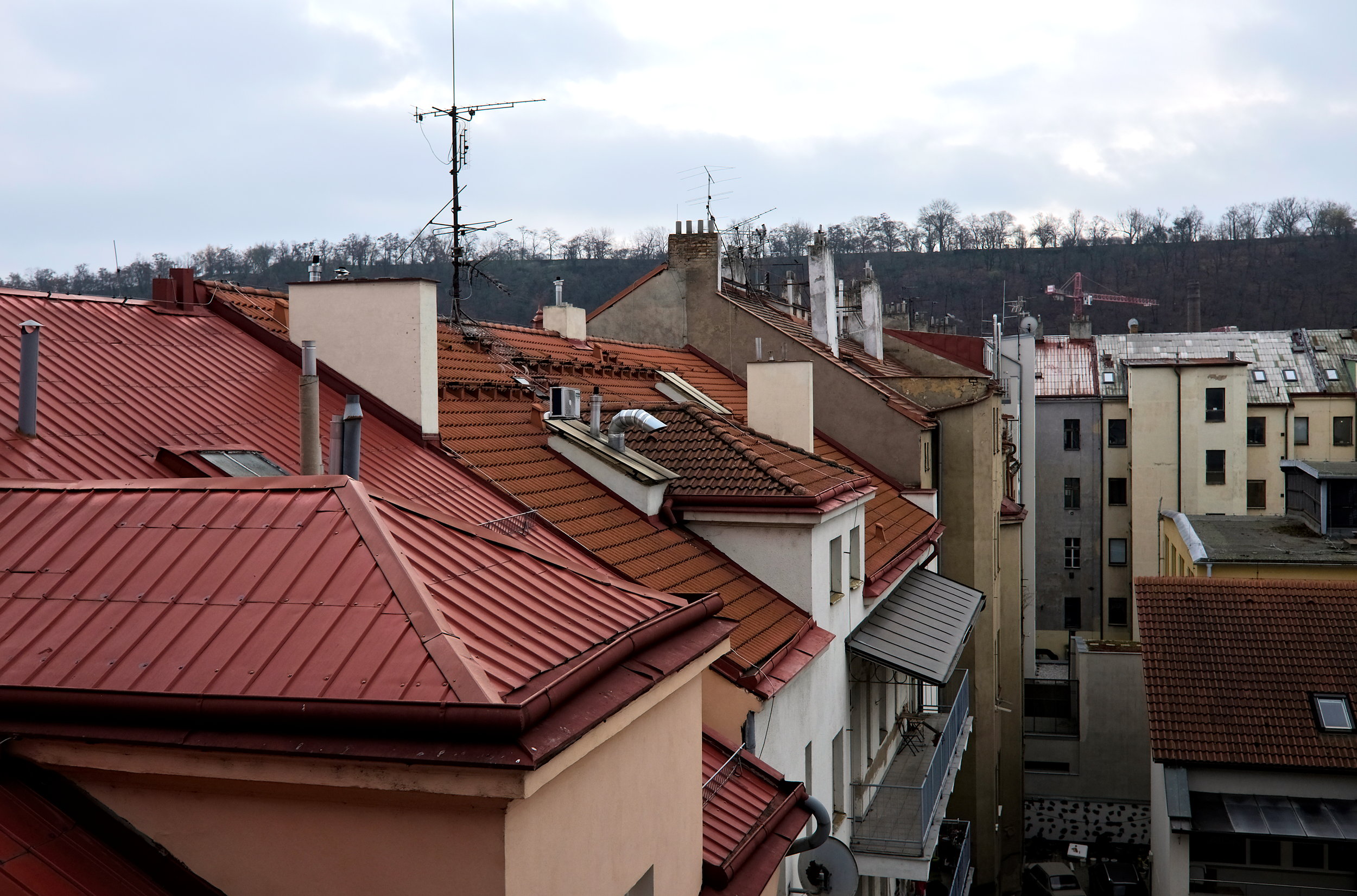 View from Alyssa's room over Karlín