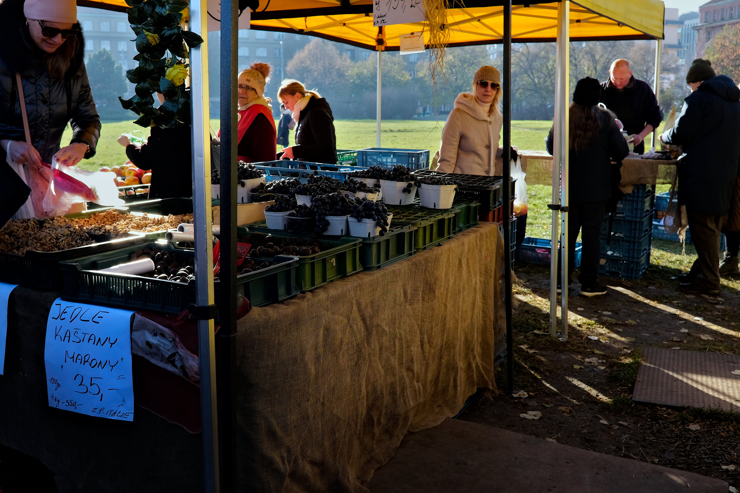 Czech produce at Kulaťák Street Market