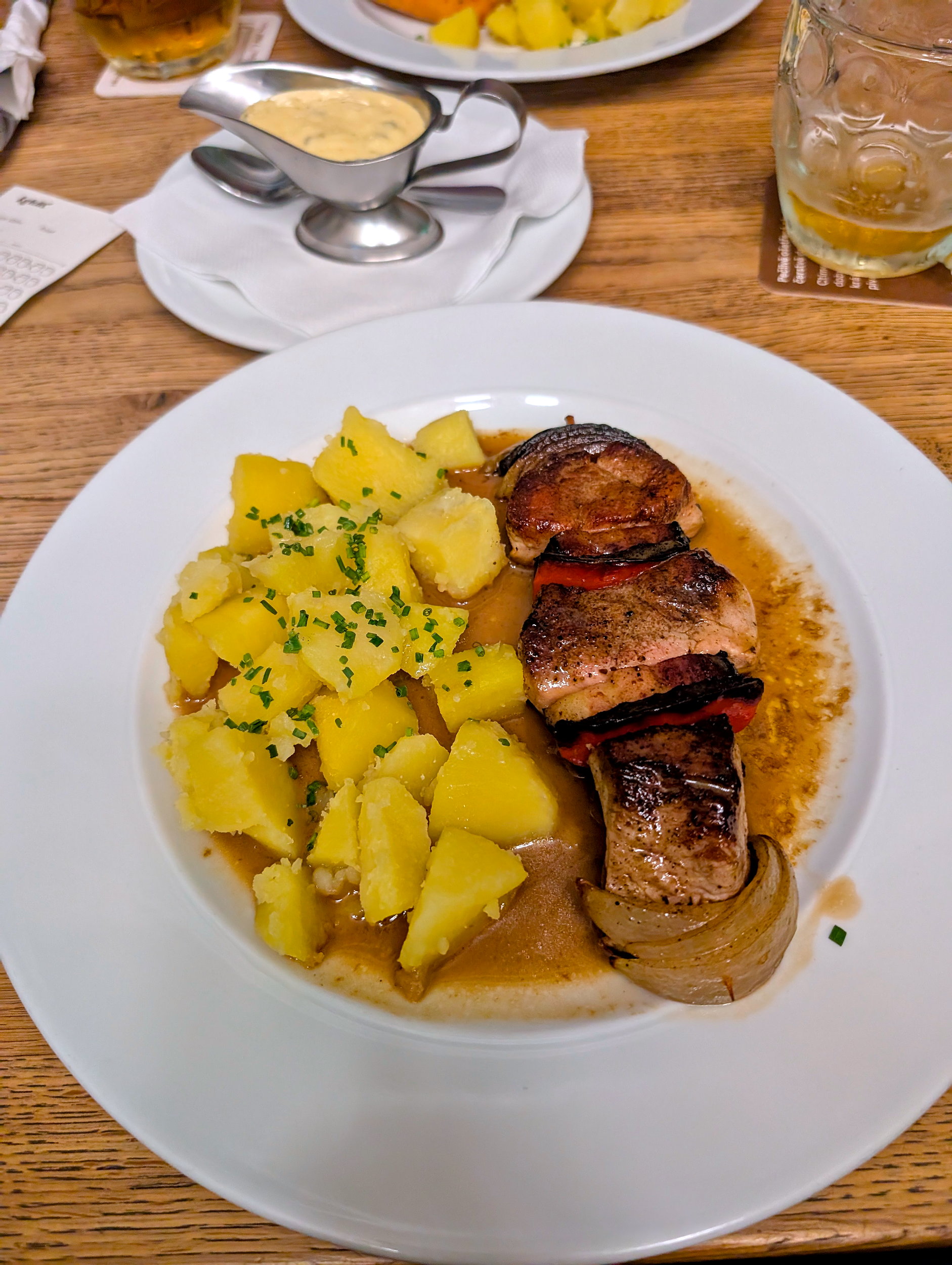 Pork tenderloin and potatoes at Lokál