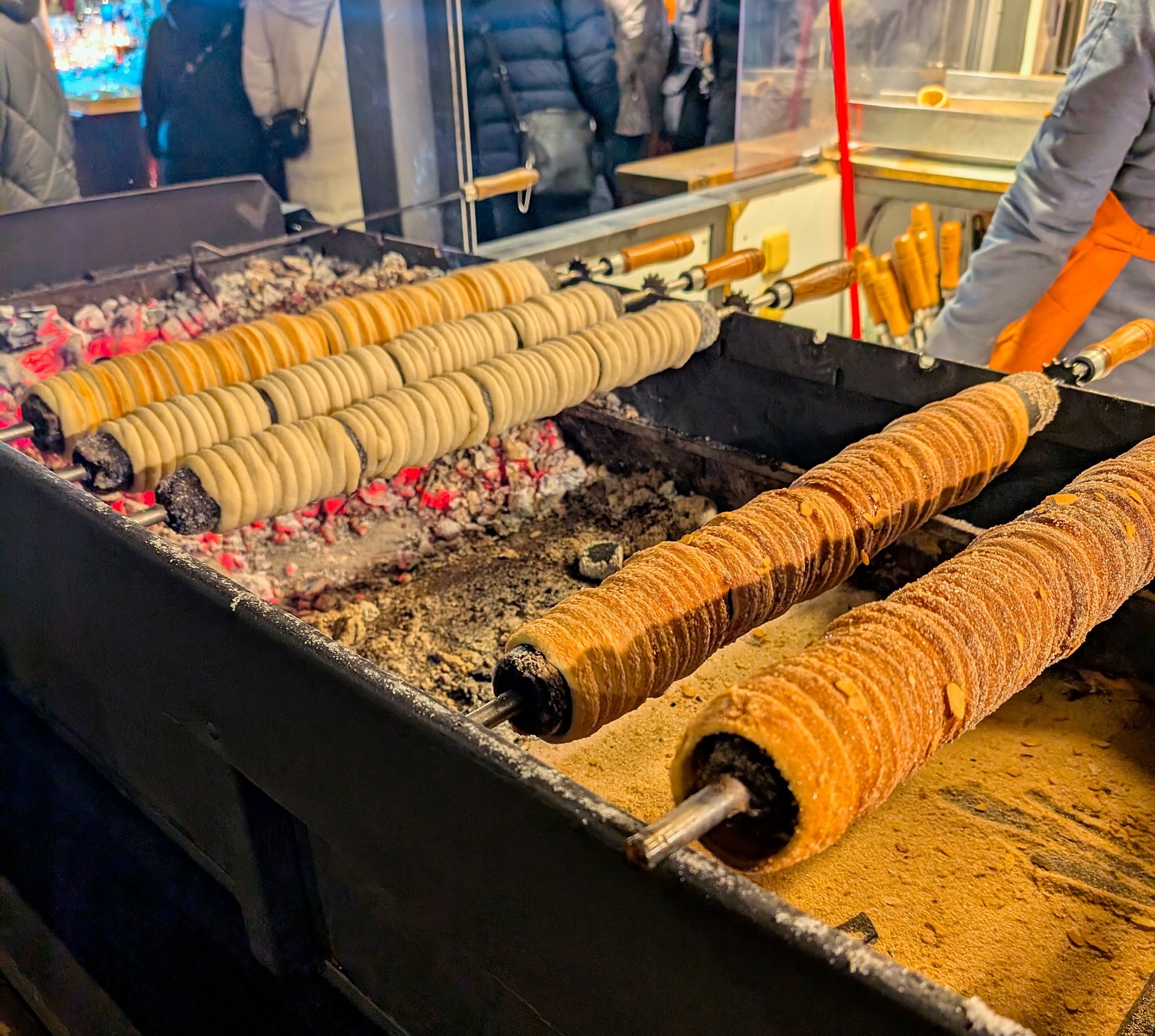 Chimney cake at a Prague Christmas market