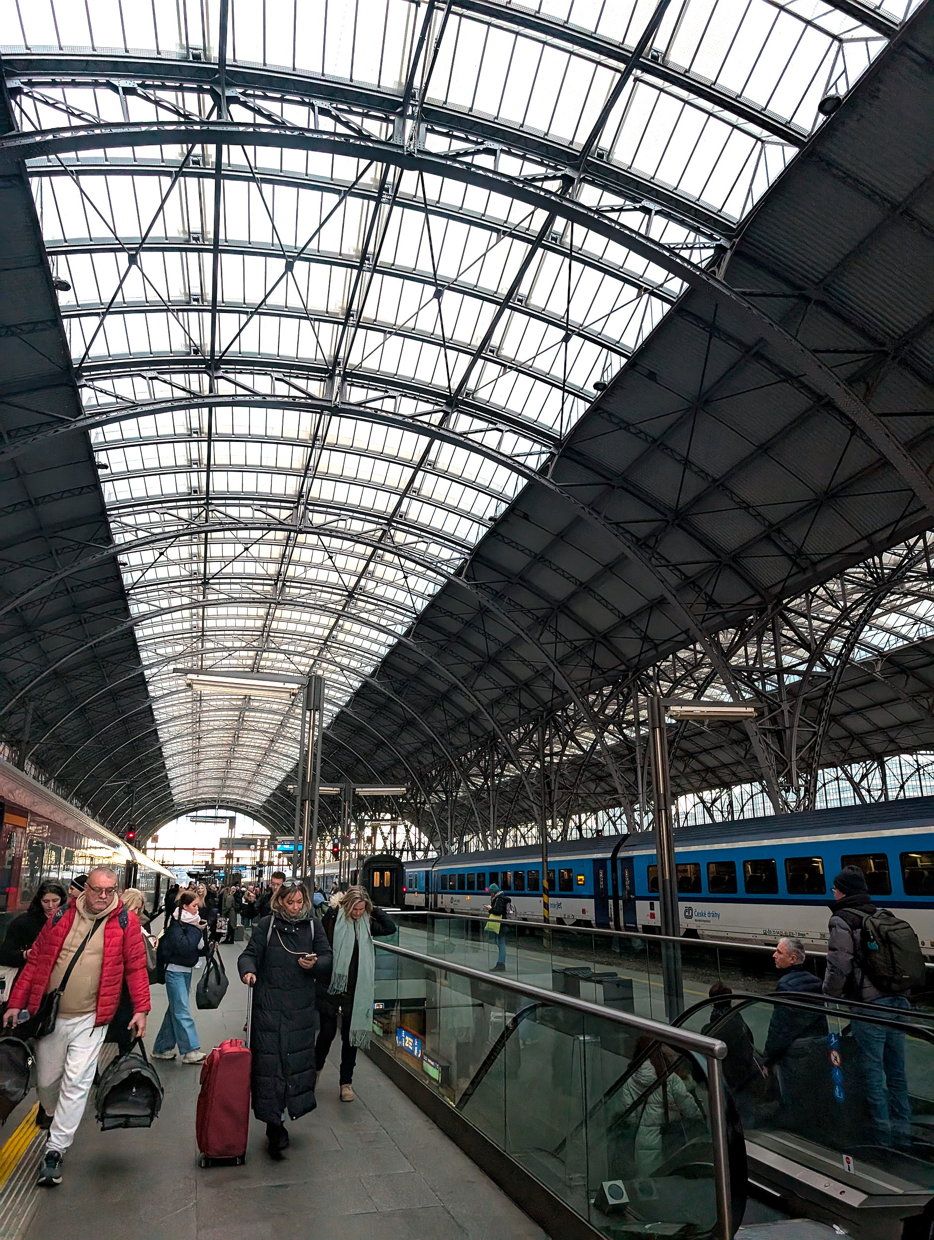 People at Prague Main Station