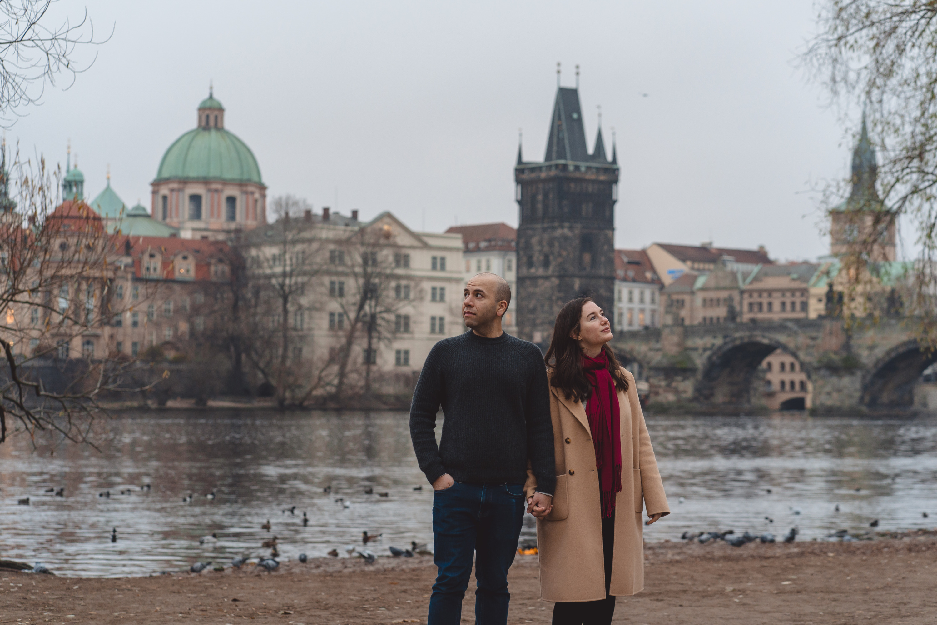 Alyssa and Michael along the Vltava River