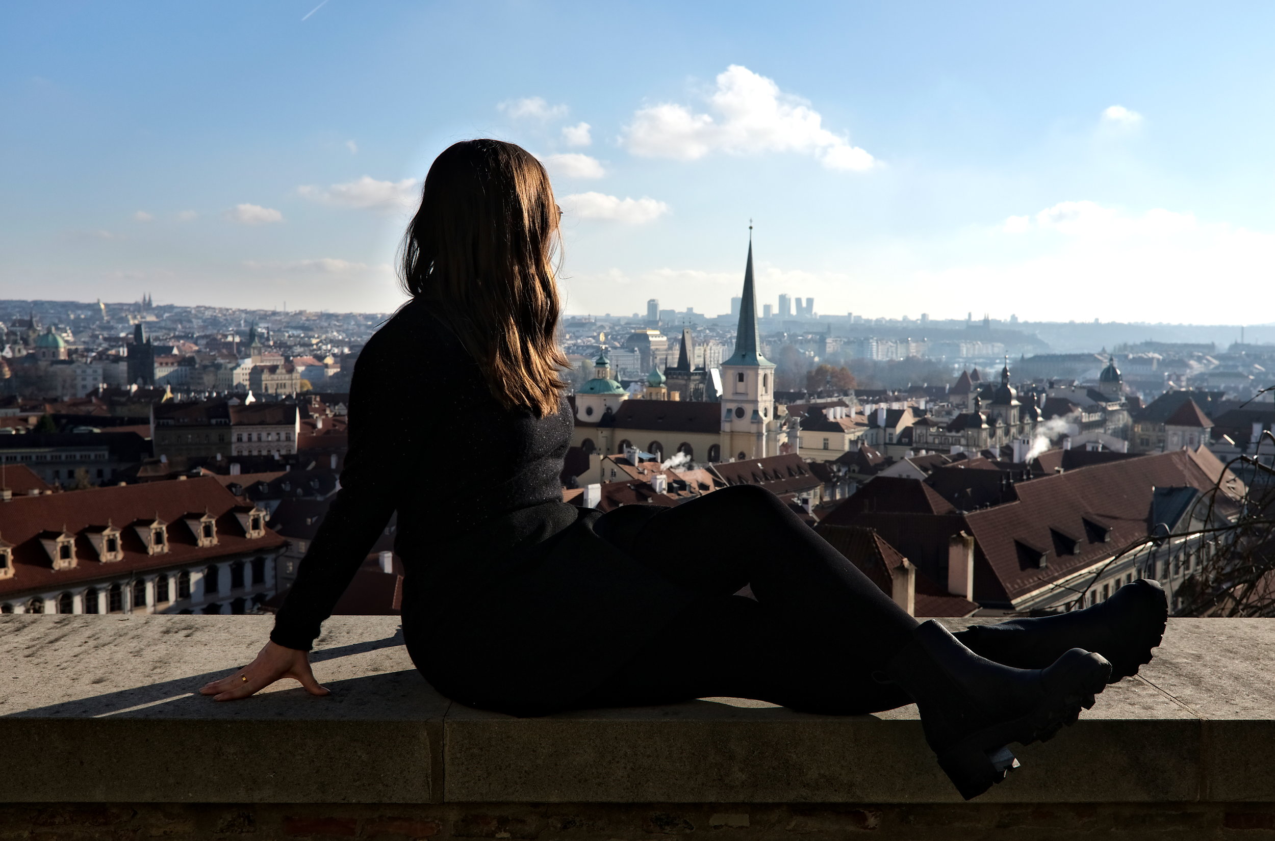 Alyssa overlooks Prague